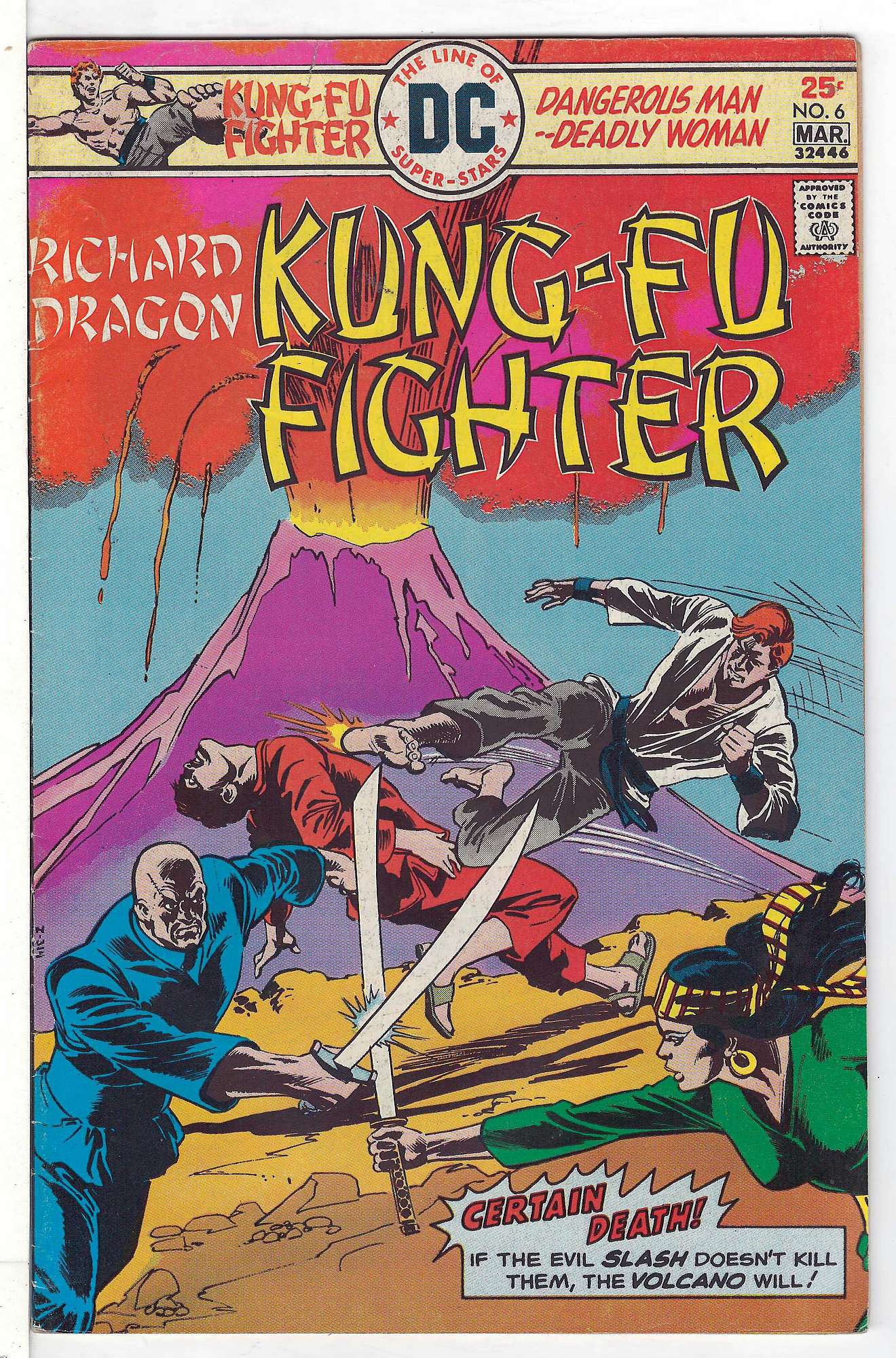 ACTUAL SCAN OF COMIC!<br> Cover of Richard Dragon (Vol 1) Kung-Fu Fighter #6. One of 250,000 Vintage American Comics on sale from Krypton!