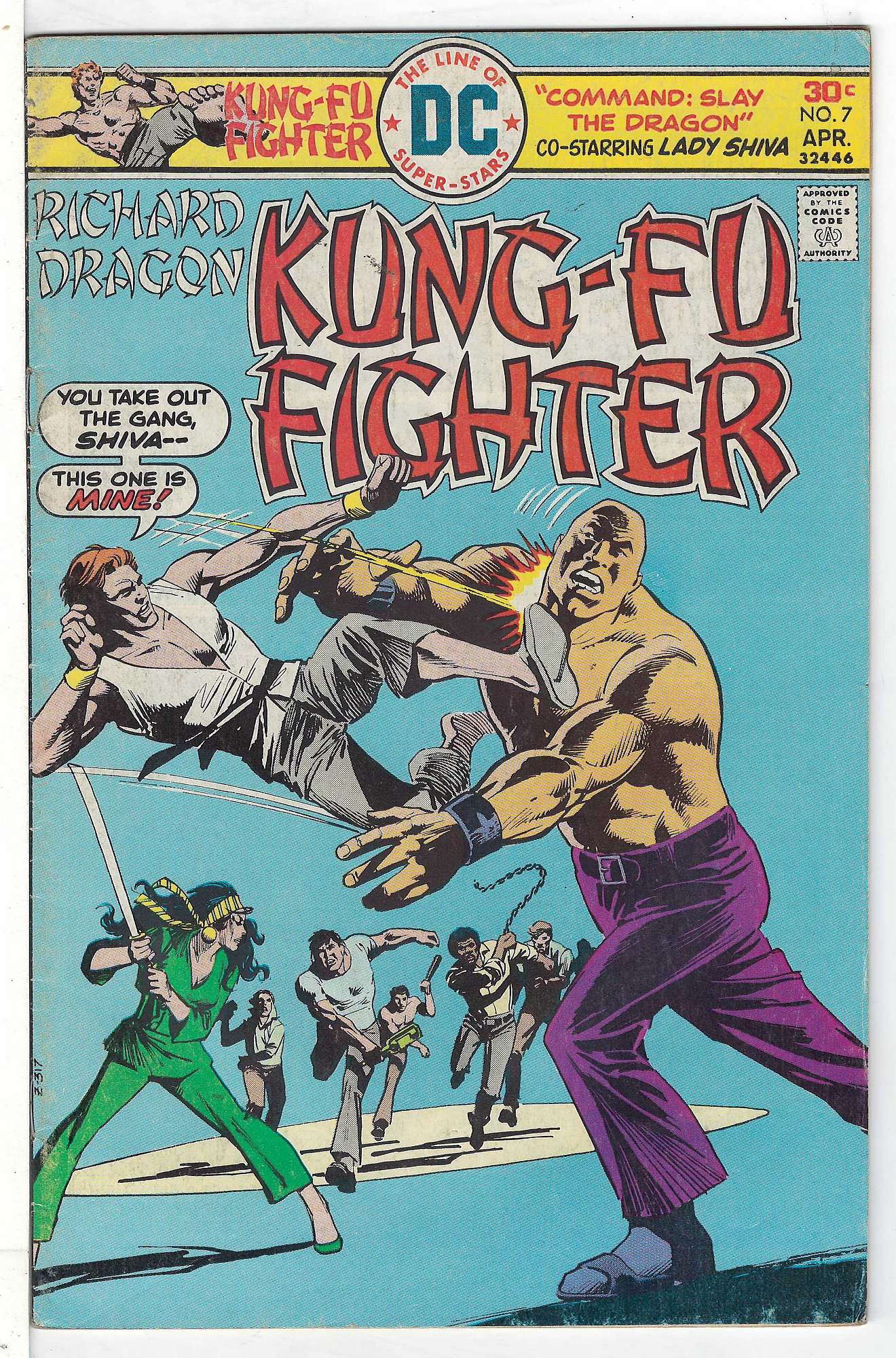 ACTUAL SCAN OF COMIC!<br> Cover of Richard Dragon (Vol 1) Kung-Fu Fighter #7. One of 250,000 Vintage American Comics on sale from Krypton!