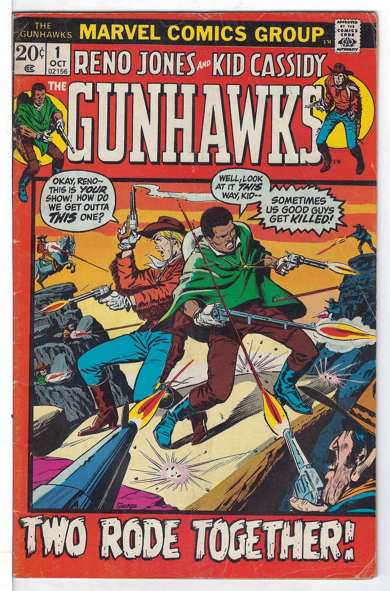 Cover of Gunhawks - Reno Jones & Kid Cassidy #1. One of 250,000 Vintage American Comics on sale from Krypton!