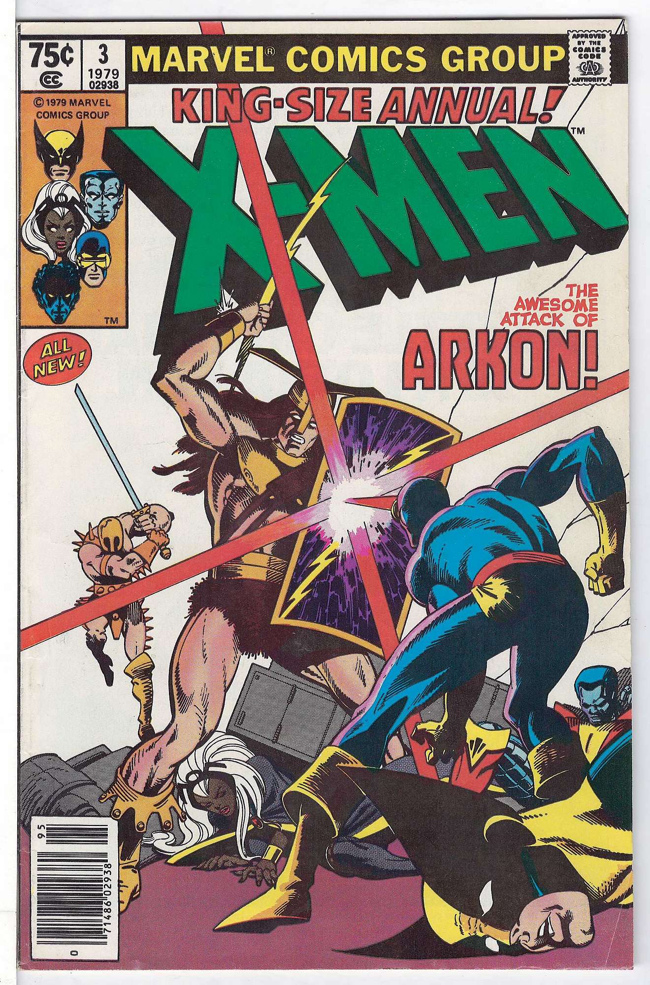 ACTUAL SCAN OF COMIC!<br> Cover of Uncanny X-Men Annual (Vol 1) #3. One of 250,000 Vintage American Comics on sale from Krypton!