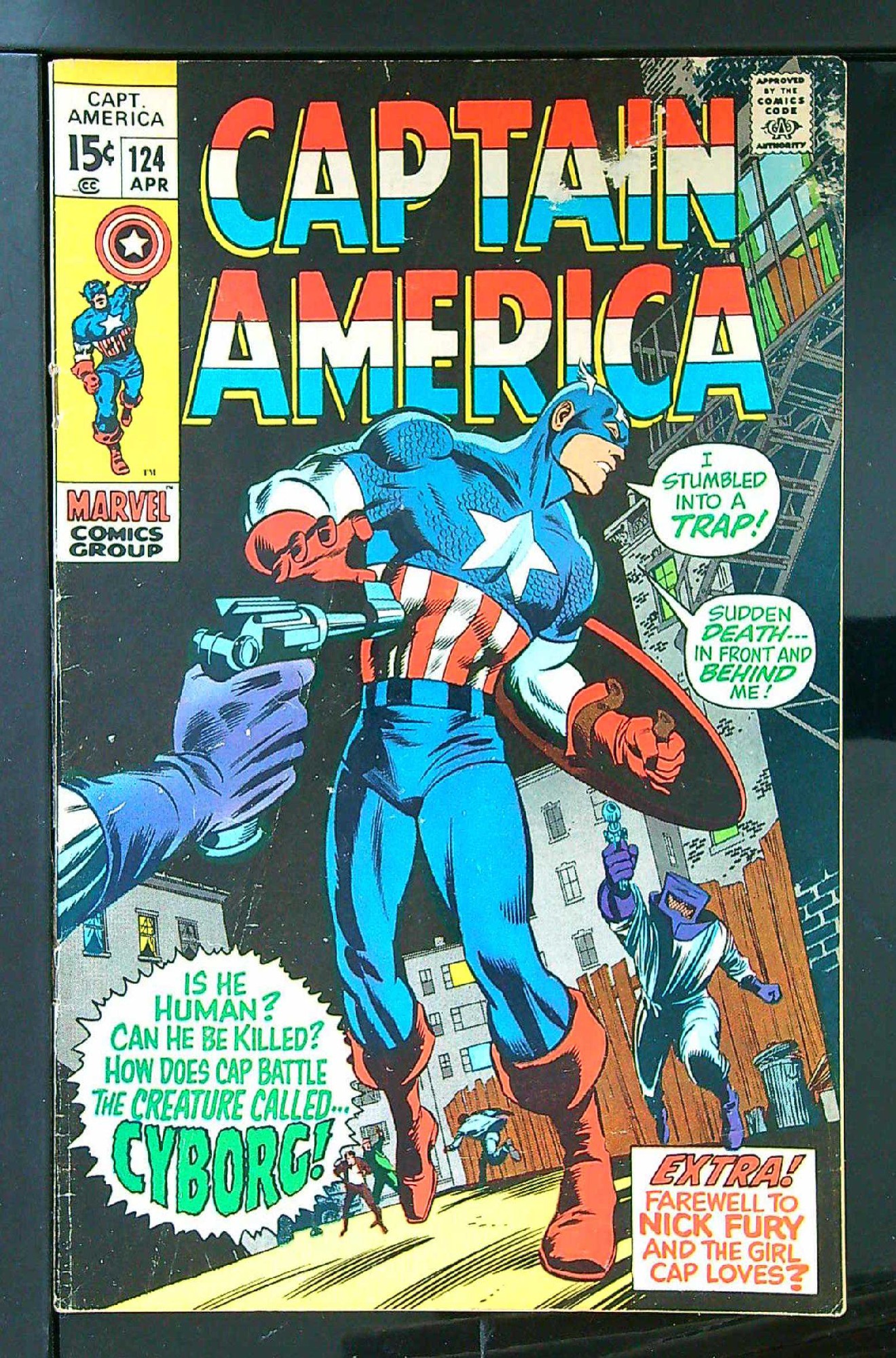 Cover of Captain America (Vol 1) #124. One of 250,000 Vintage American Comics on sale from Krypton!