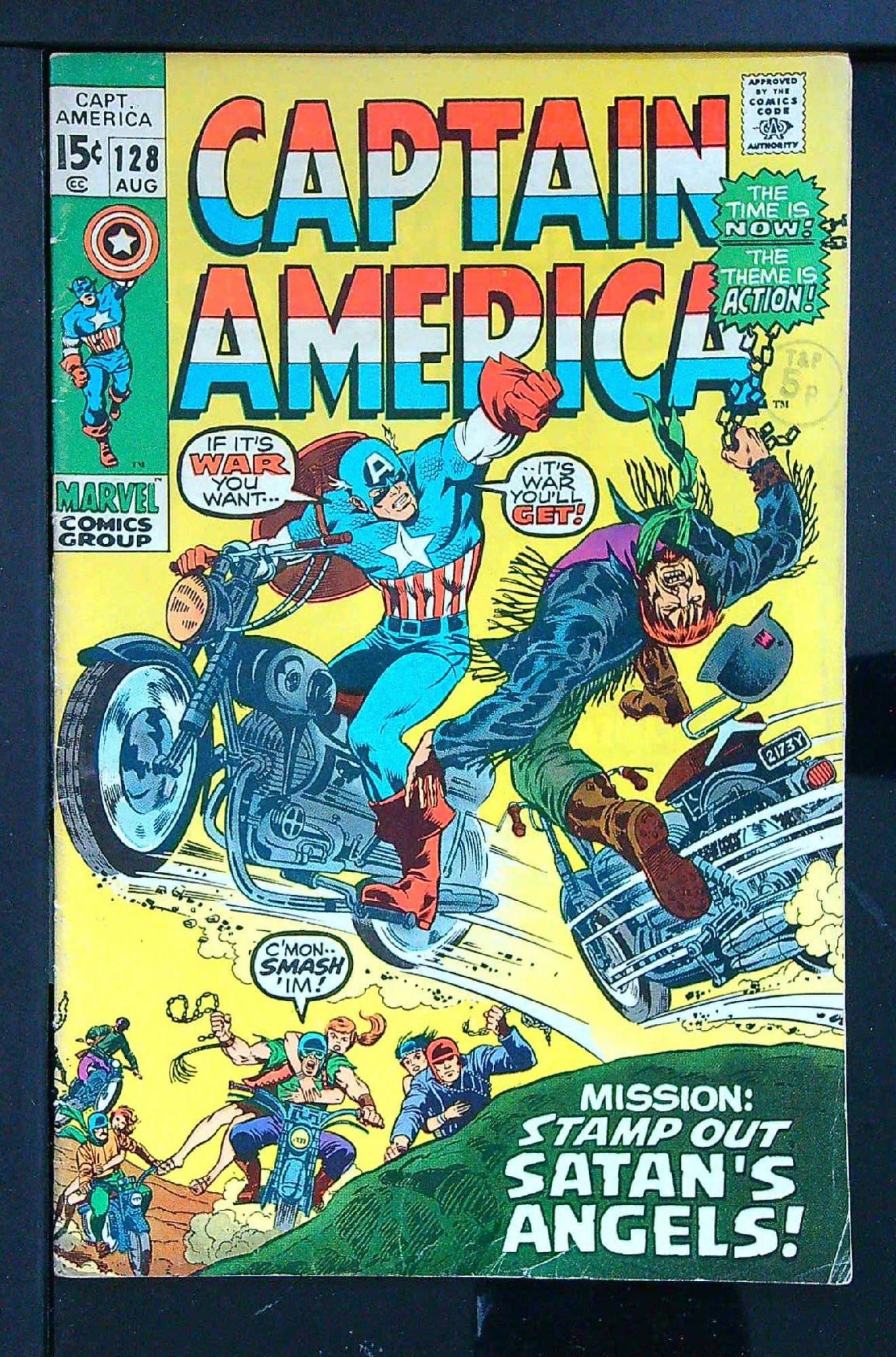 Cover of Captain America (Vol 1) #128. One of 250,000 Vintage American Comics on sale from Krypton!