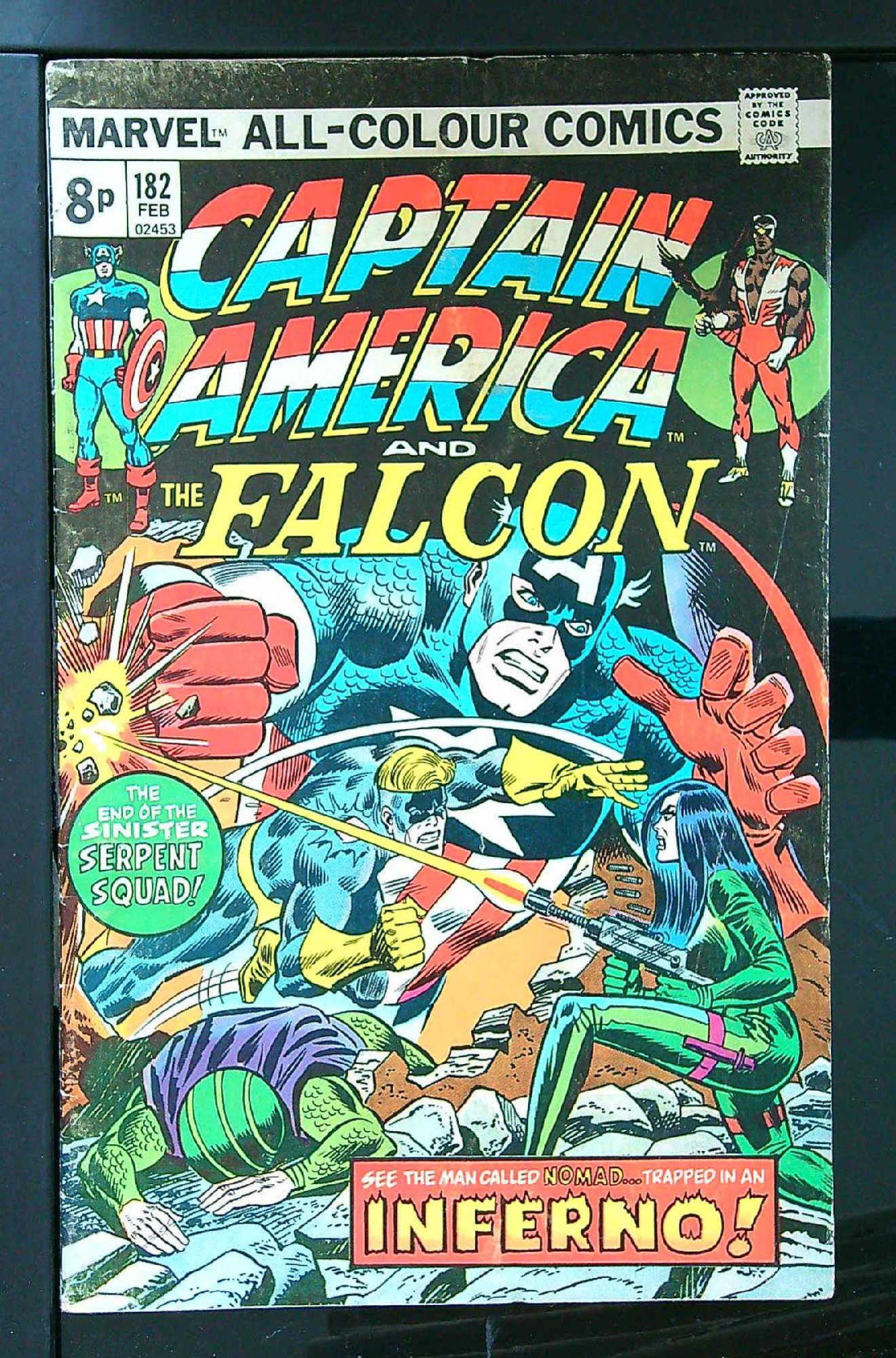 ACTUAL SCAN OF COMIC!<br> Cover of Captain America (Vol 1) #182. One of 250,000 Vintage American Comics on sale from Krypton!