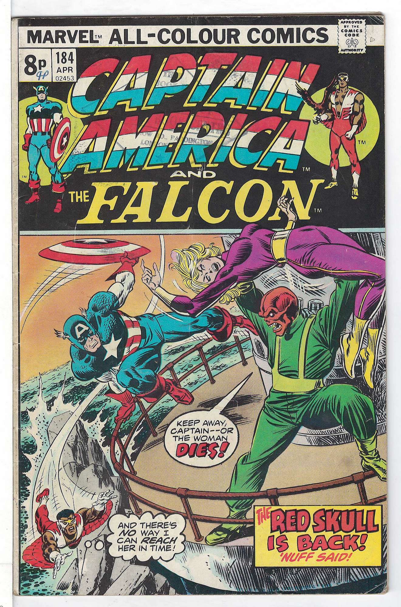 Cover of Captain America (Vol 1) #184. One of 250,000 Vintage American Comics on sale from Krypton!