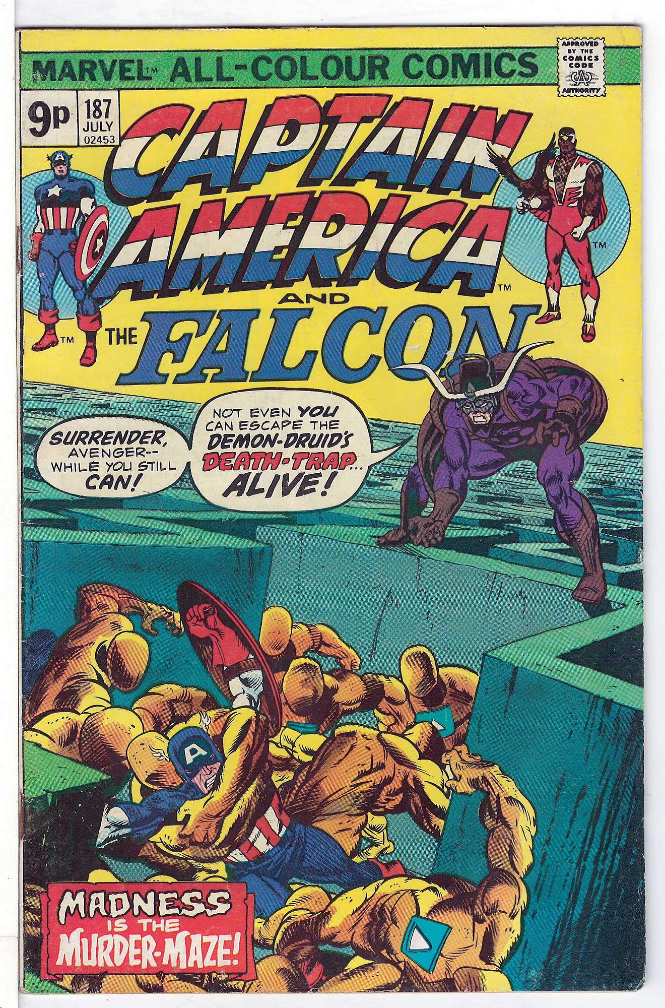 Cover of Captain America (Vol 1) #187. One of 250,000 Vintage American Comics on sale from Krypton!