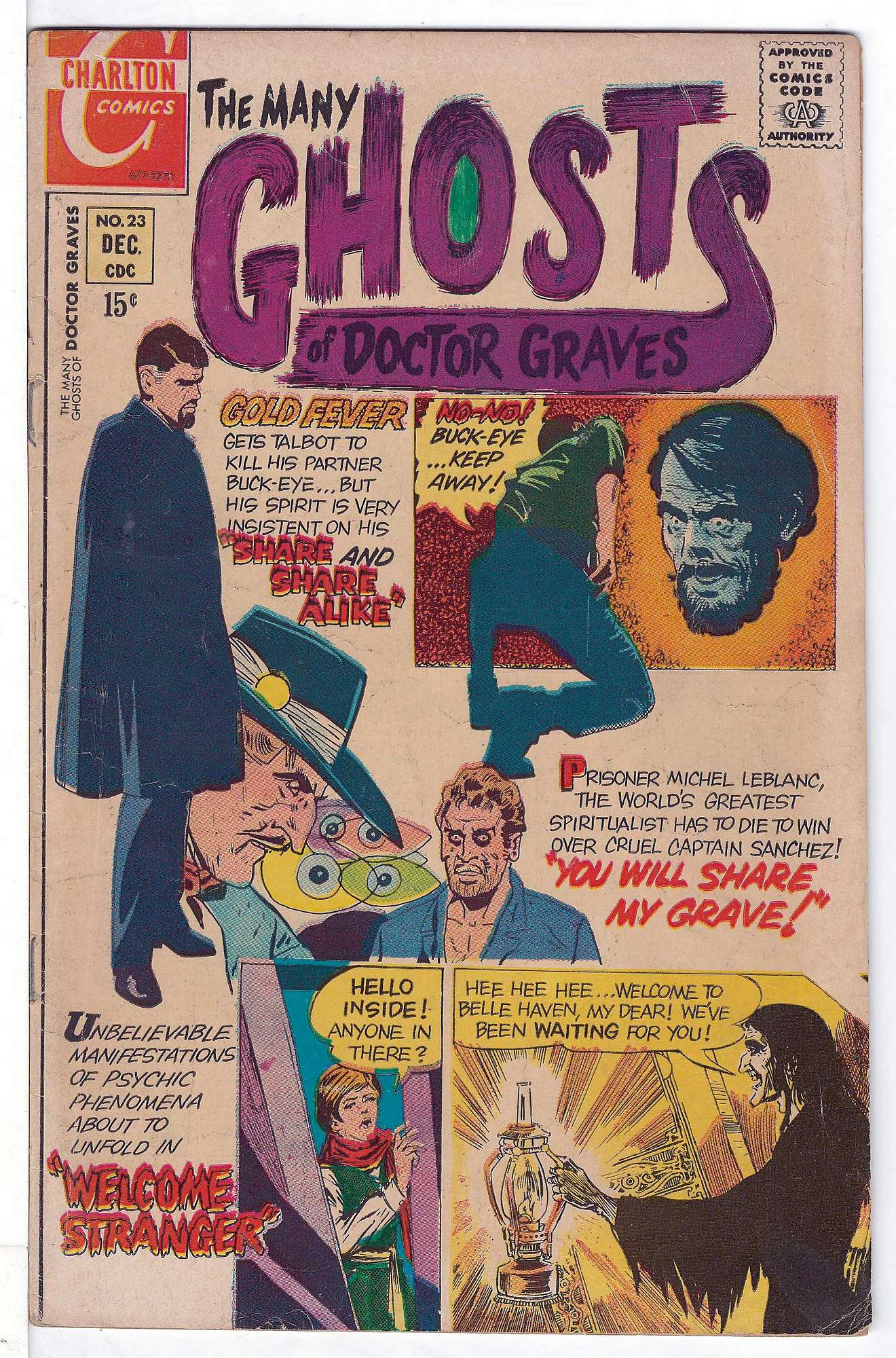 ACTUAL SCAN OF COMIC!<br> Cover of Many Ghosts of Doctor Graves #23. One of 250,000 Vintage American Comics on sale from Krypton!