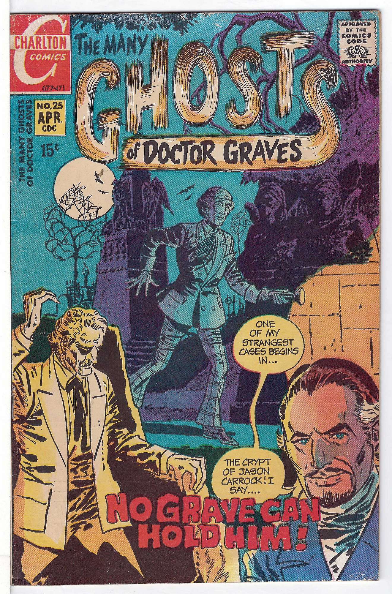 ACTUAL SCAN OF COMIC!<br> Cover of Many Ghosts of Doctor Graves #25. One of 250,000 Vintage American Comics on sale from Krypton!