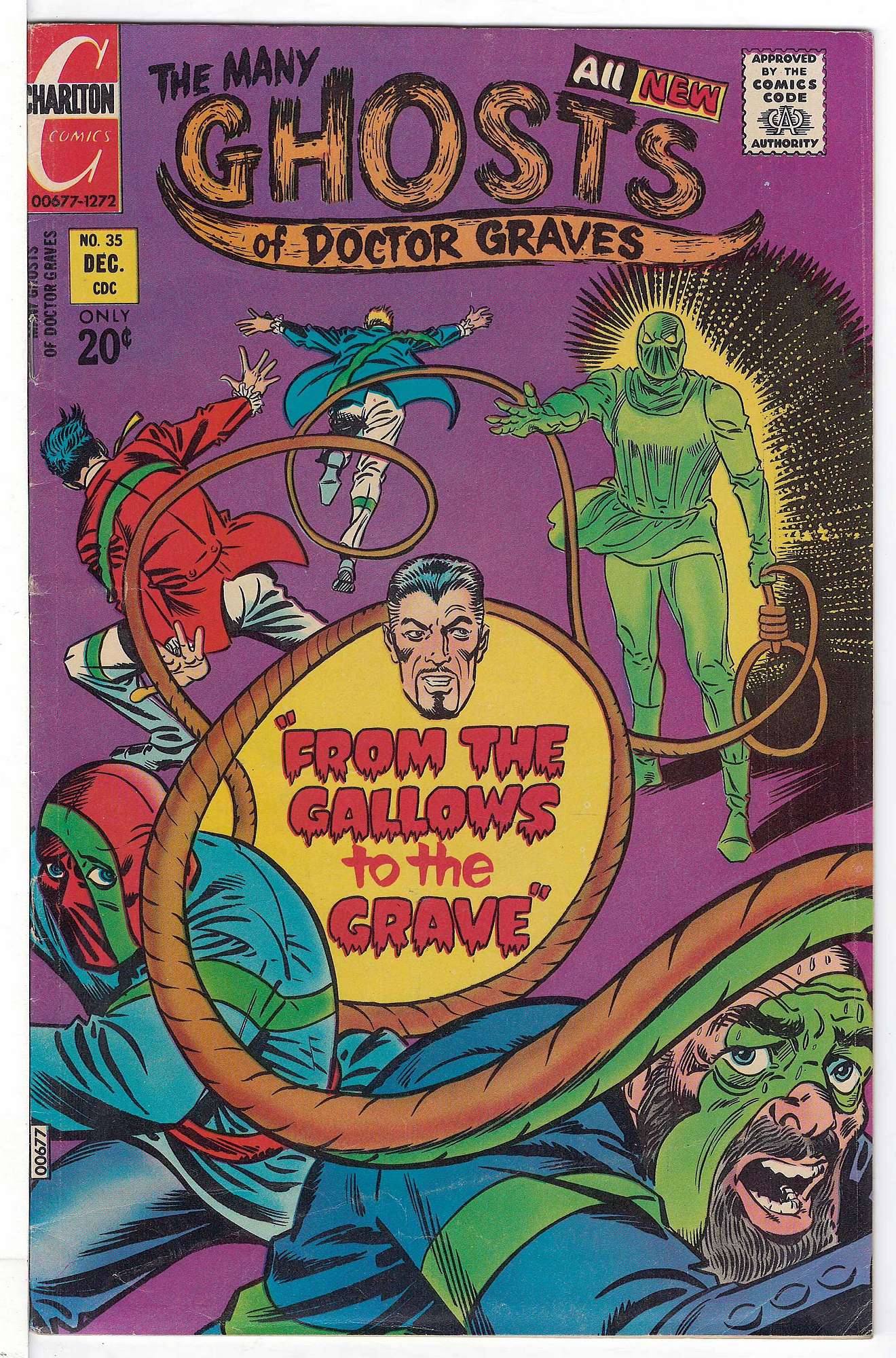 Ditko Art<br>ACTUAL SCAN OF COMIC!<br> Cover of Many Ghosts of Doctor Graves #35. One of 250,000 Vintage American Comics on sale from Krypton!