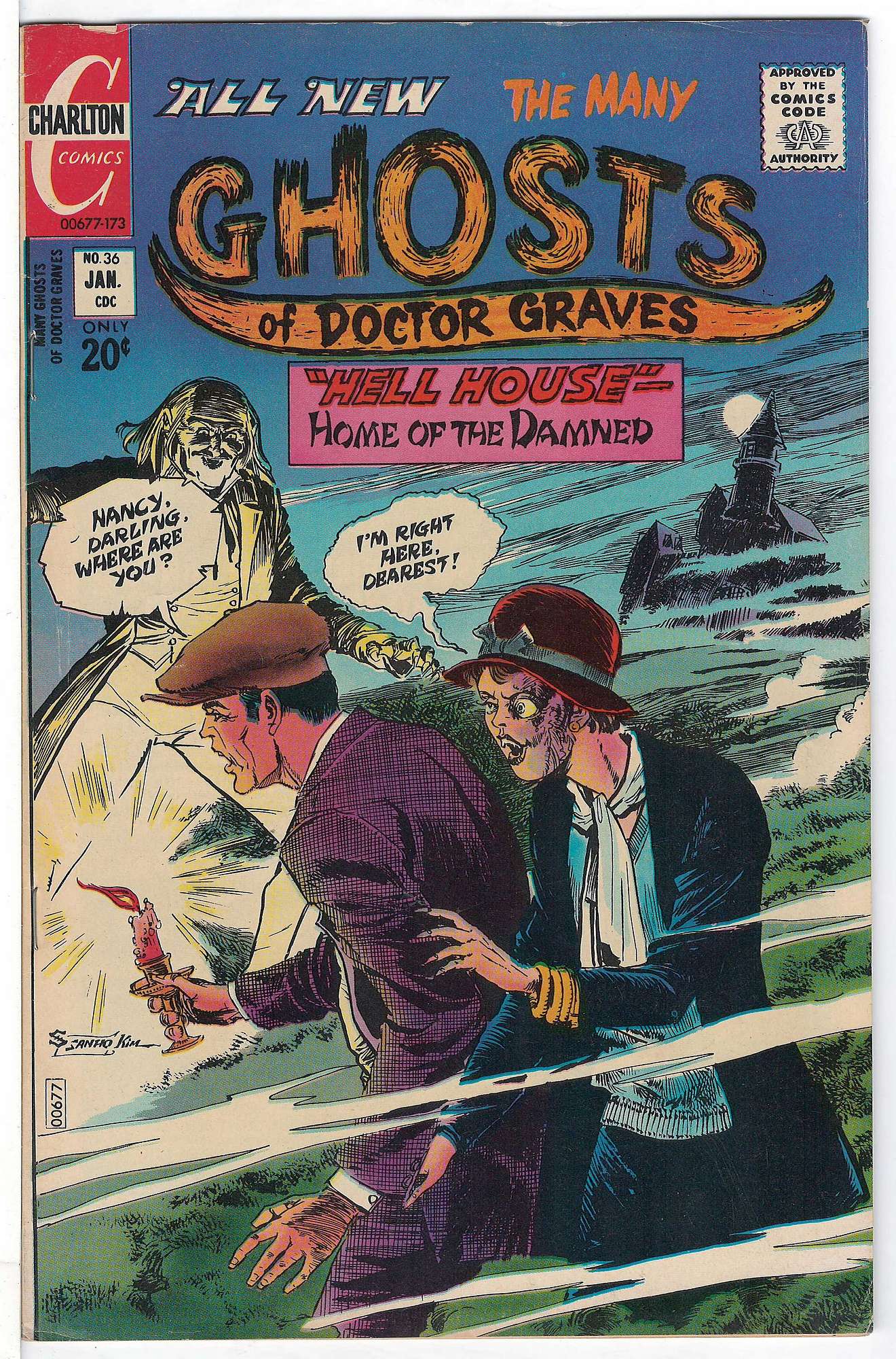 ACTUAL SCAN OF COMIC!<br> Cover of Many Ghosts of Doctor Graves #36. One of 250,000 Vintage American Comics on sale from Krypton!