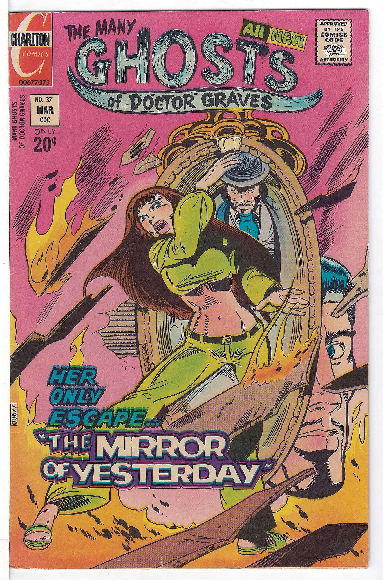 Ditko Art<br>ACTUAL SCAN OF COMIC!<br>Popped upper staple. Cover of Many Ghosts of Doctor Graves #37. One of 250,000 Vintage American Comics on sale from Krypton!