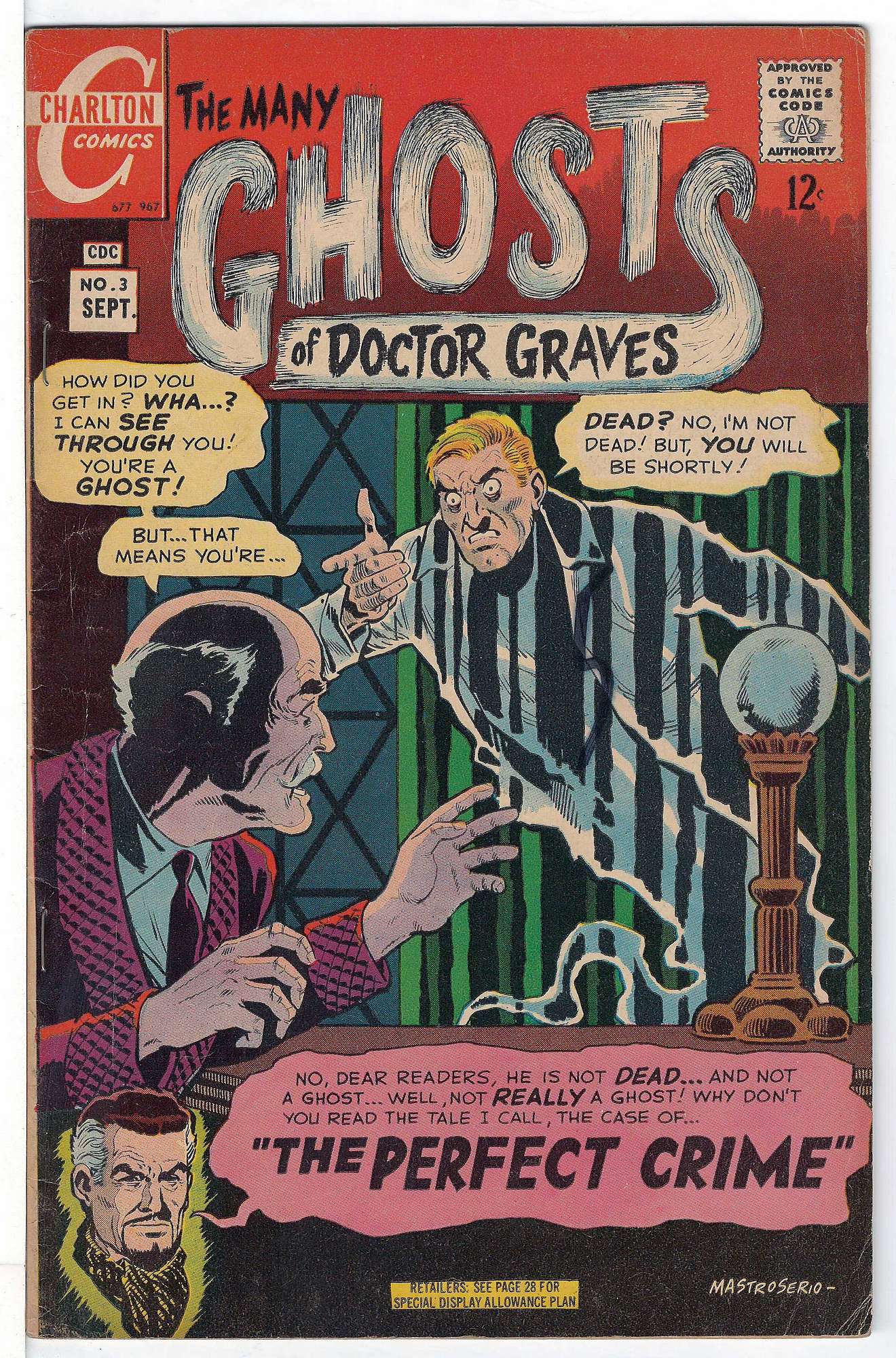 ACTUAL SCAN OF COMIC!<br> Cover of Many Ghosts of Doctor Graves #3. One of 250,000 Vintage American Comics on sale from Krypton!