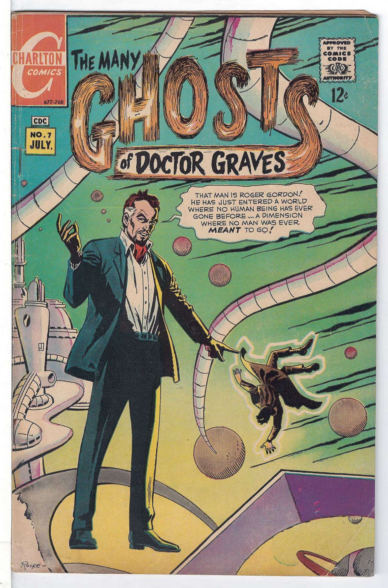 Ditko Art<br>ACTUAL SCAN OF COMIC!<br> Cover of Many Ghosts of Doctor Graves #7. One of 250,000 Vintage American Comics on sale from Krypton!