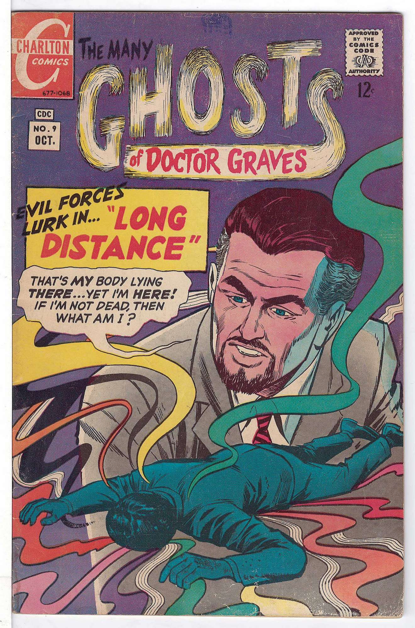 Ditko Art<br>ACTUAL SCAN OF COMIC!<br> Cover of Many Ghosts of Doctor Graves #9. One of 250,000 Vintage American Comics on sale from Krypton!