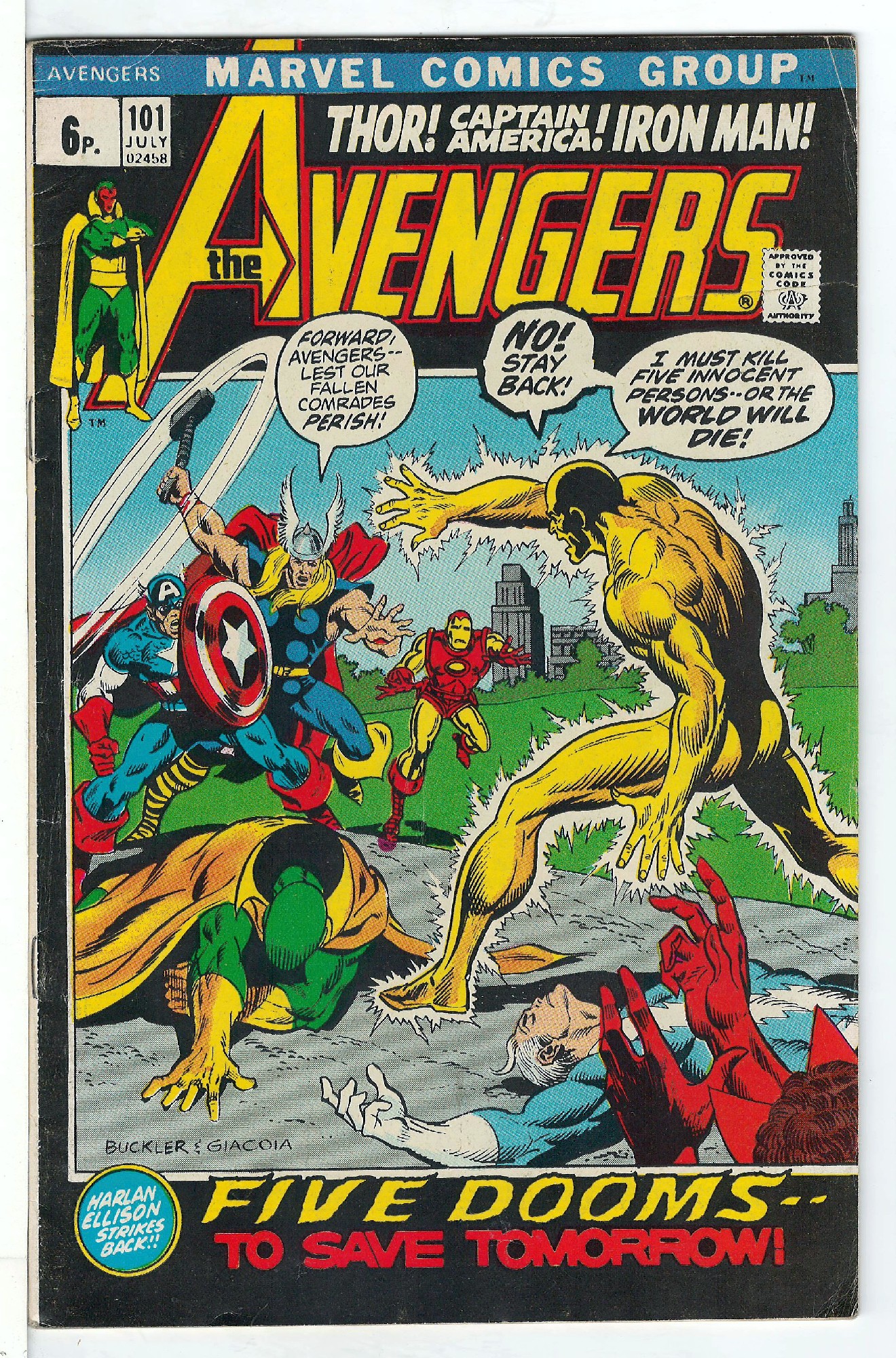 Cover of Avengers (Vol 1) #101. One of 250,000 Vintage American Comics on sale from Krypton!