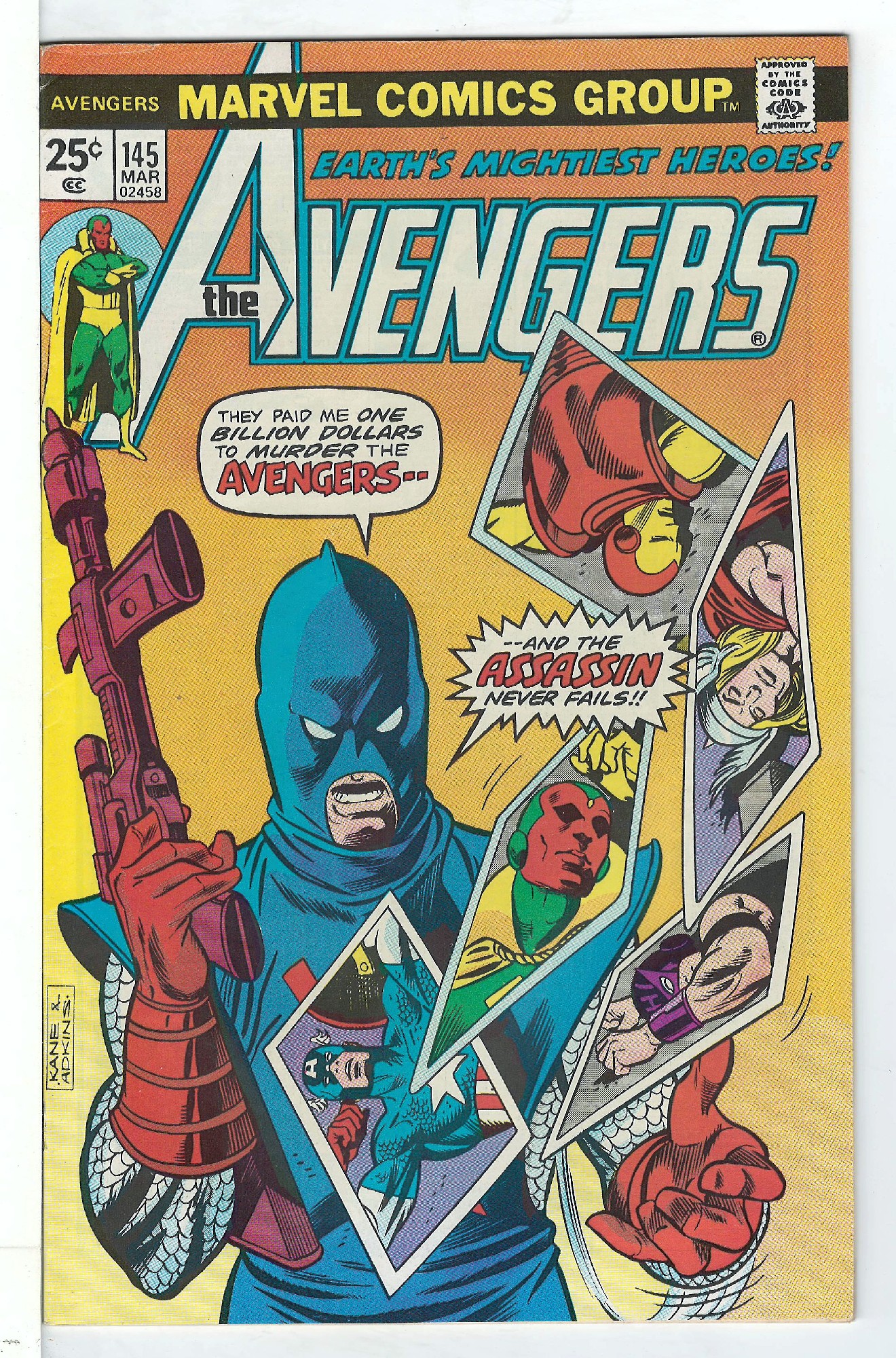 Cover of Avengers (Vol 1) #145. One of 250,000 Vintage American Comics on sale from Krypton!