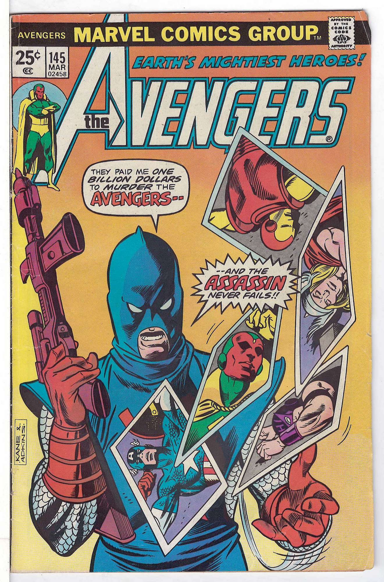 Cover of Avengers (Vol 1) #145. One of 250,000 Vintage American Comics on sale from Krypton!