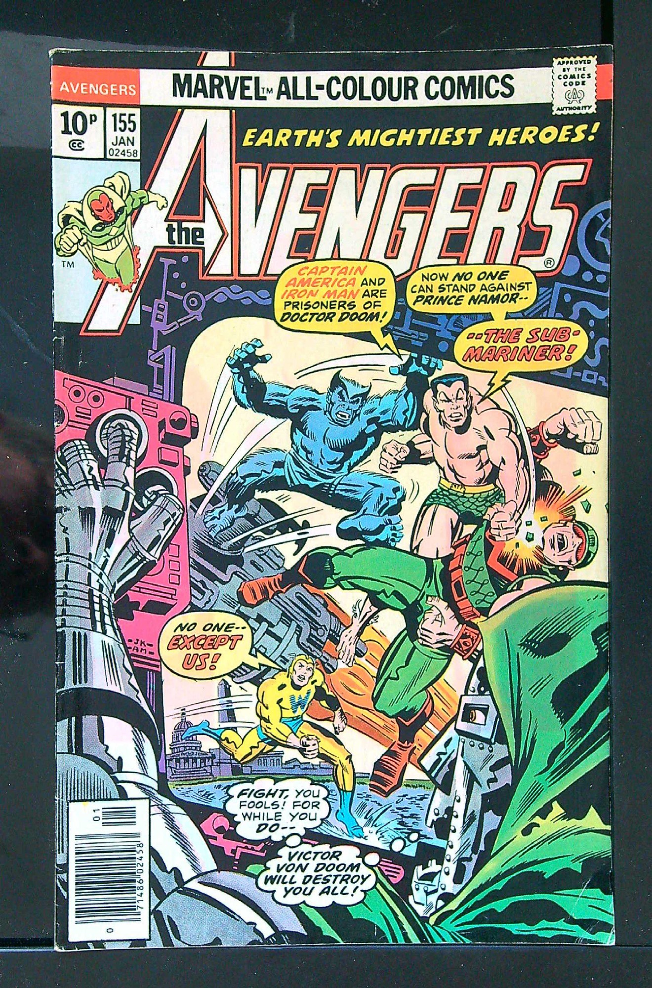 Cover of Avengers (Vol 1) #155. One of 250,000 Vintage American Comics on sale from Krypton!