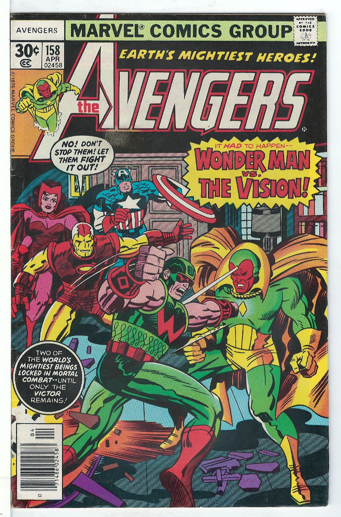 Cover of Avengers (Vol 1) #158. One of 250,000 Vintage American Comics on sale from Krypton!