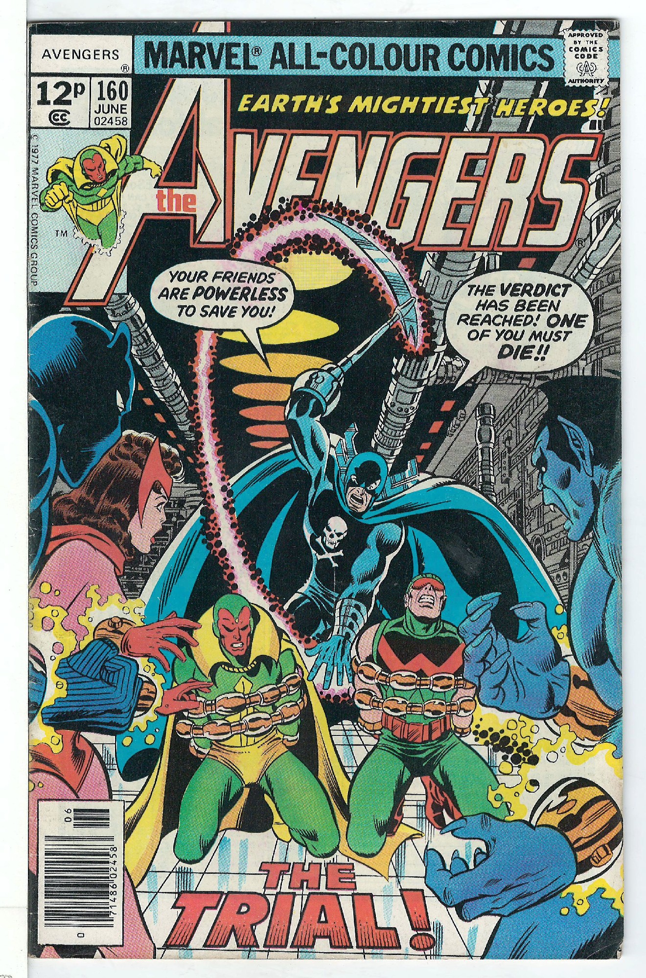 Cover of Avengers (Vol 1) #160. One of 250,000 Vintage American Comics on sale from Krypton!