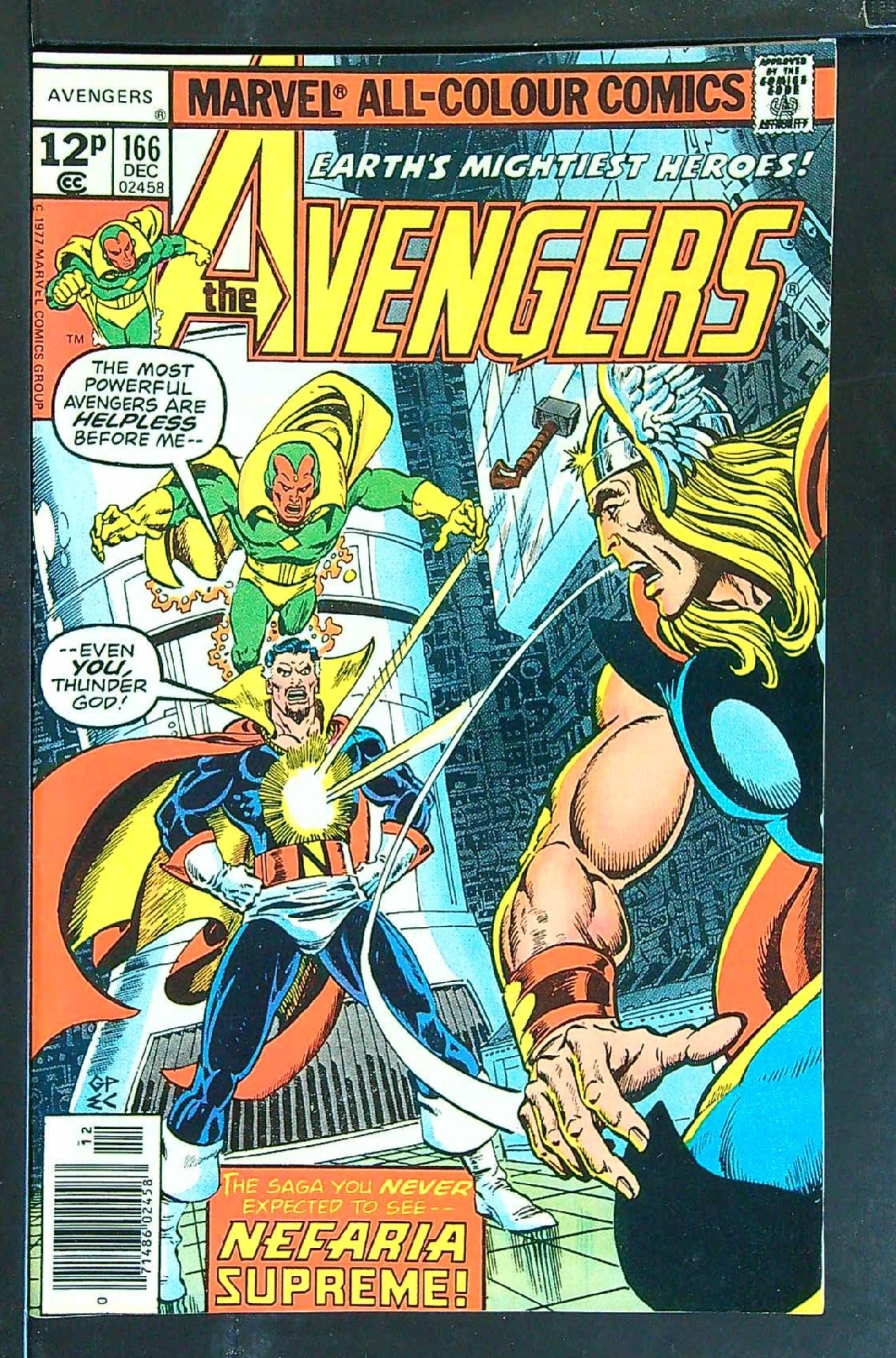 Cover of Avengers (Vol 1) #166. One of 250,000 Vintage American Comics on sale from Krypton!