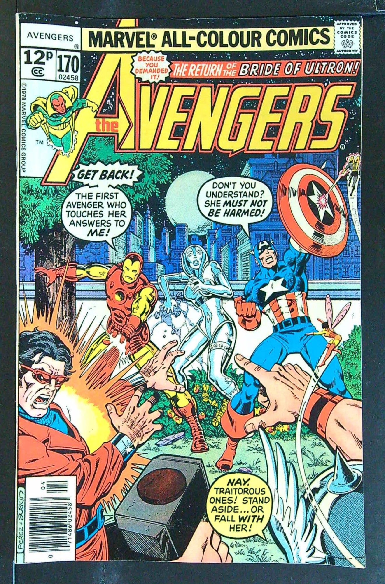 Cover of Avengers (Vol 1) #170. One of 250,000 Vintage American Comics on sale from Krypton!