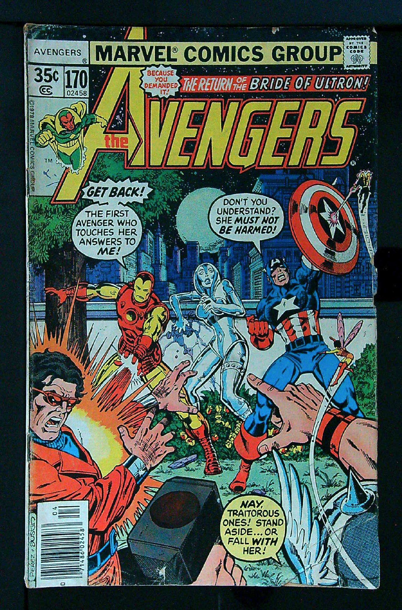 Cover of Avengers (Vol 1) #170. One of 250,000 Vintage American Comics on sale from Krypton!