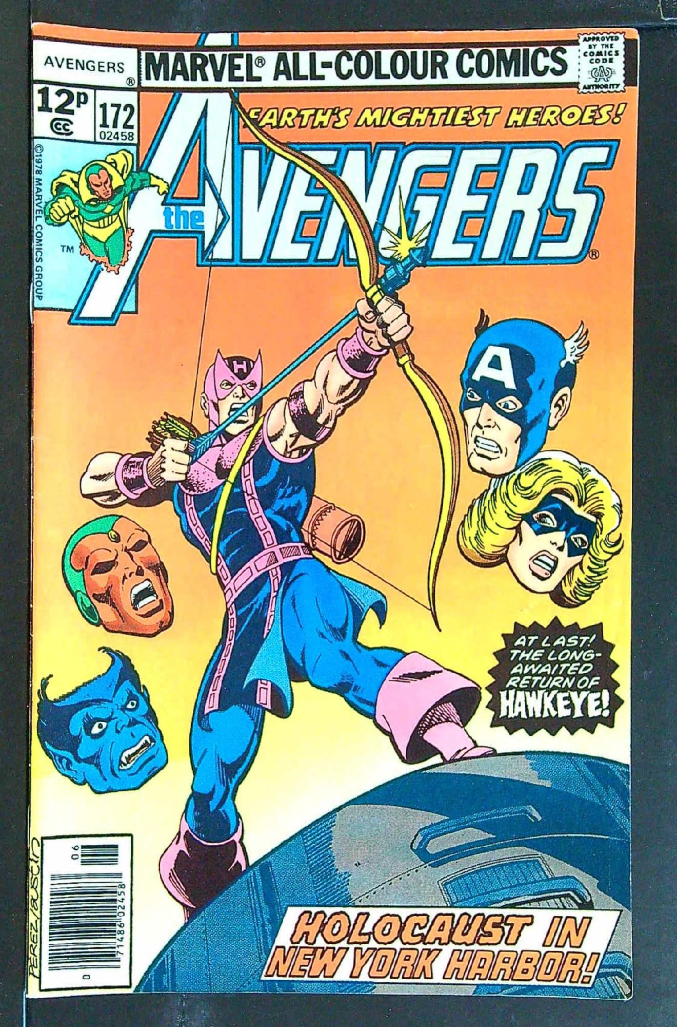 Cover of Avengers (Vol 1) #172. One of 250,000 Vintage American Comics on sale from Krypton!