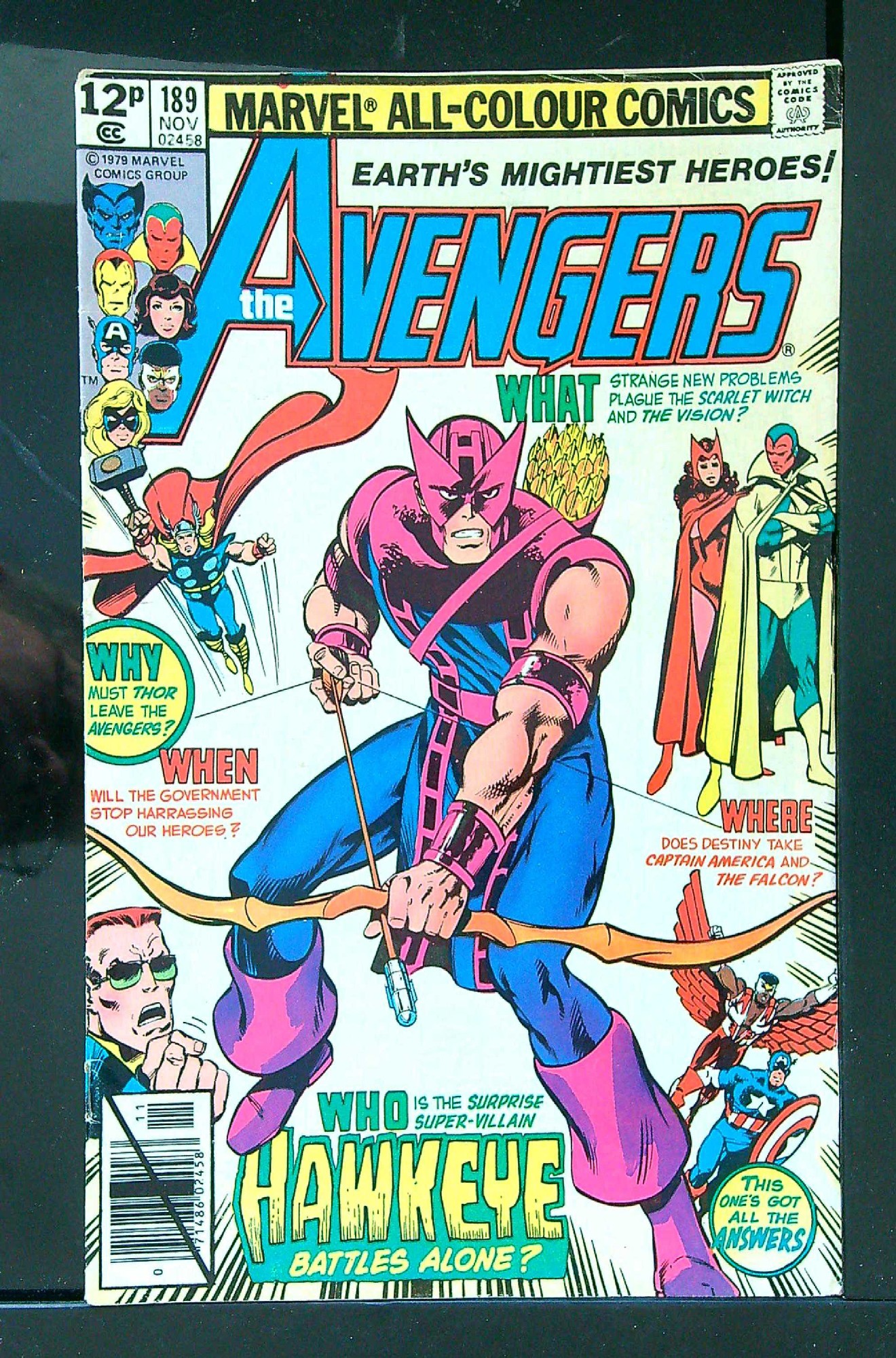 Cover of Avengers (Vol 1) #189. One of 250,000 Vintage American Comics on sale from Krypton!