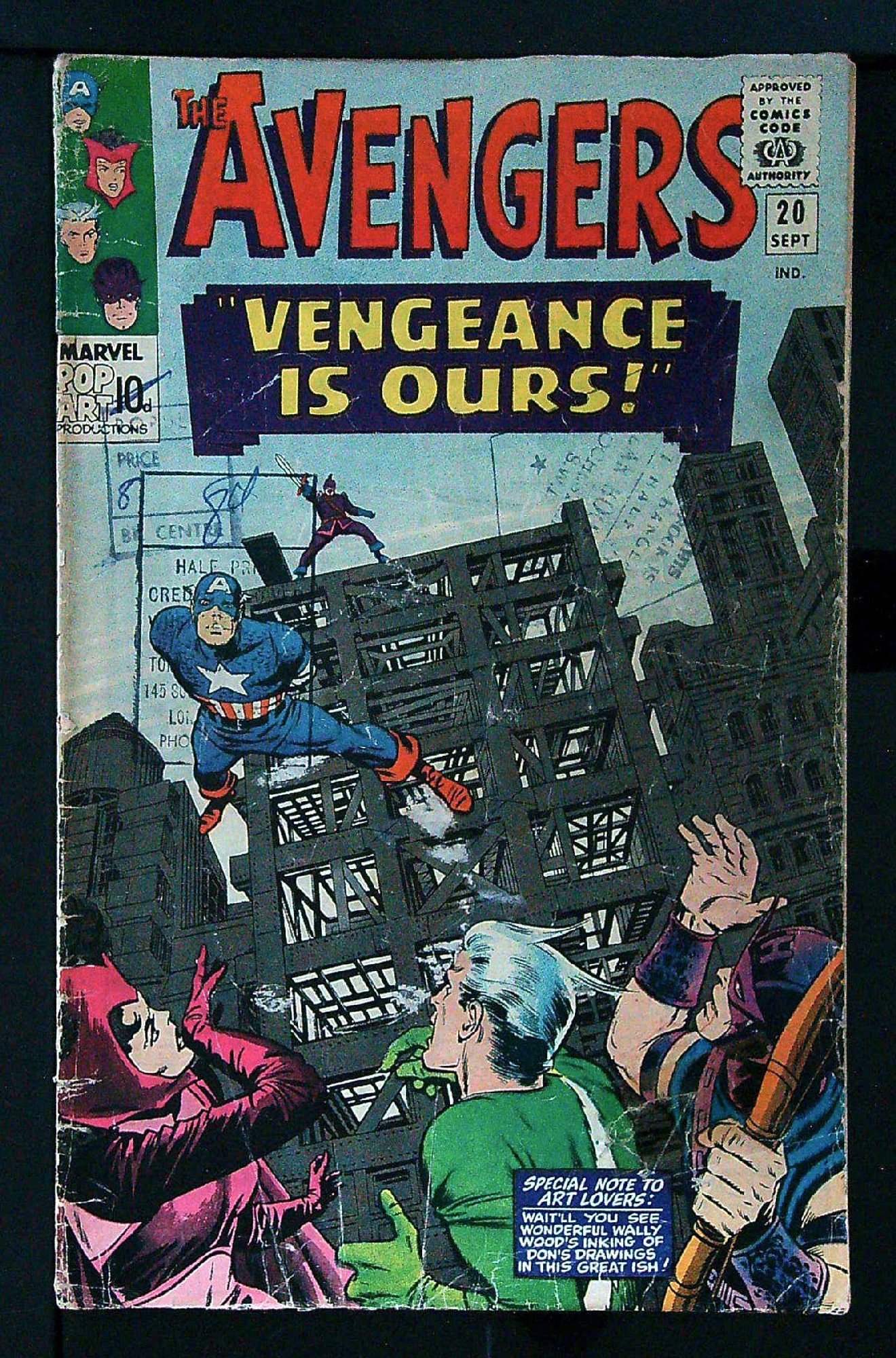 Cover of Avengers (Vol 1) #20. One of 250,000 Vintage American Comics on sale from Krypton!