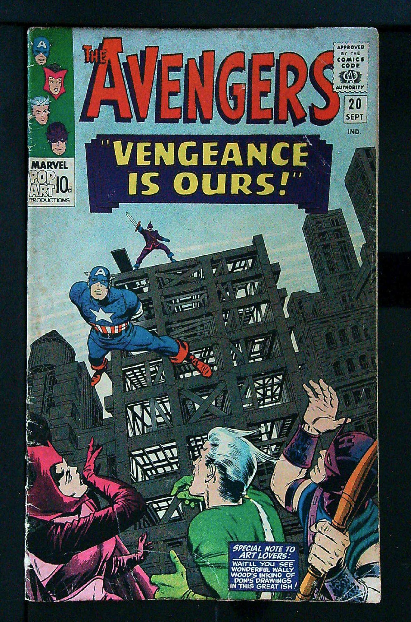 Cover of Avengers (Vol 1) #20. One of 250,000 Vintage American Comics on sale from Krypton!