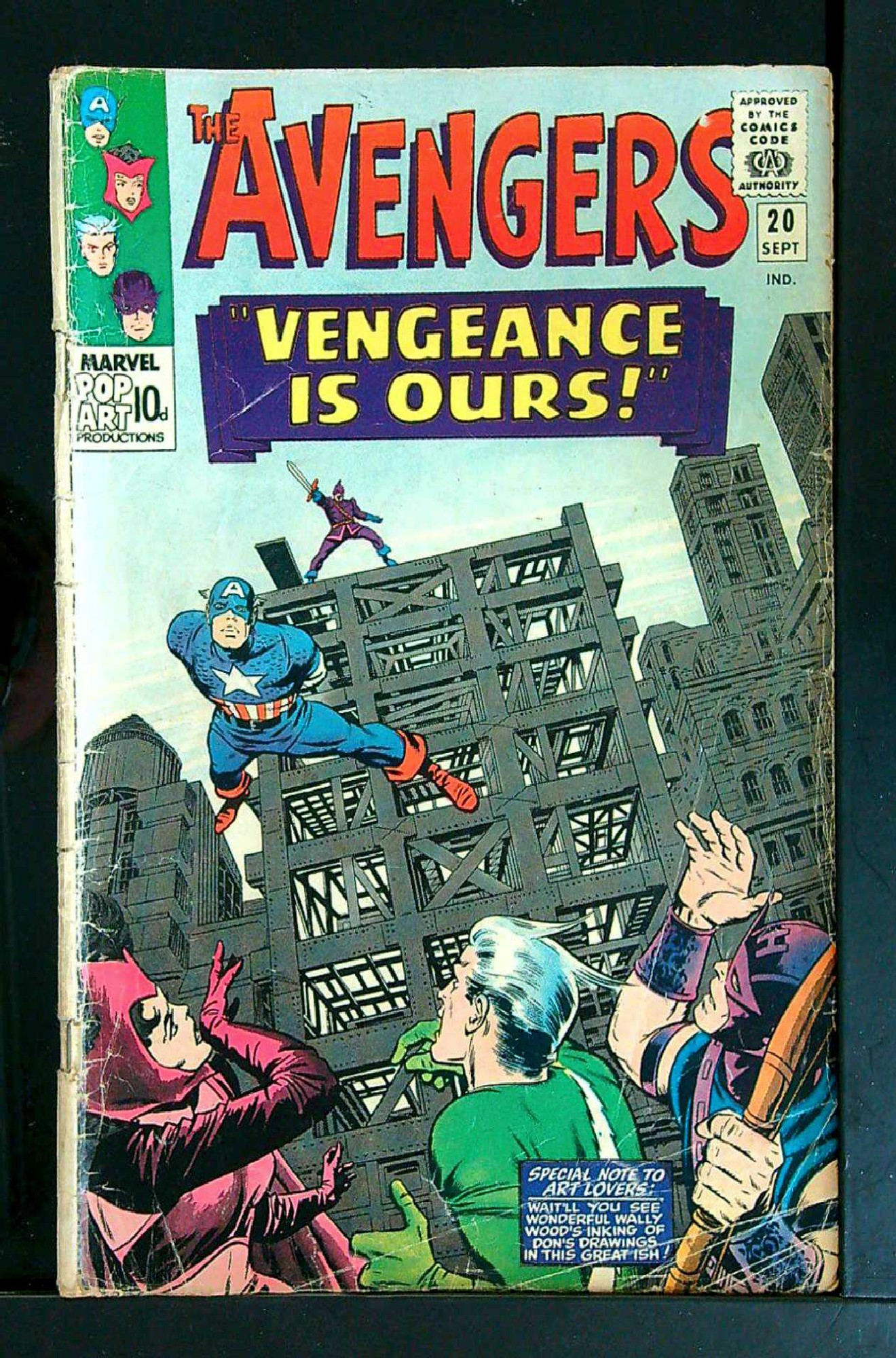 Cover of Avengers (Vol 1) #20. One of 250,000 Vintage American Comics on sale from Krypton!