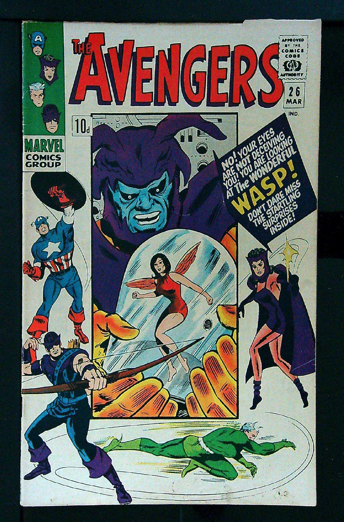 Cover of Avengers (Vol 1) #26. One of 250,000 Vintage American Comics on sale from Krypton!