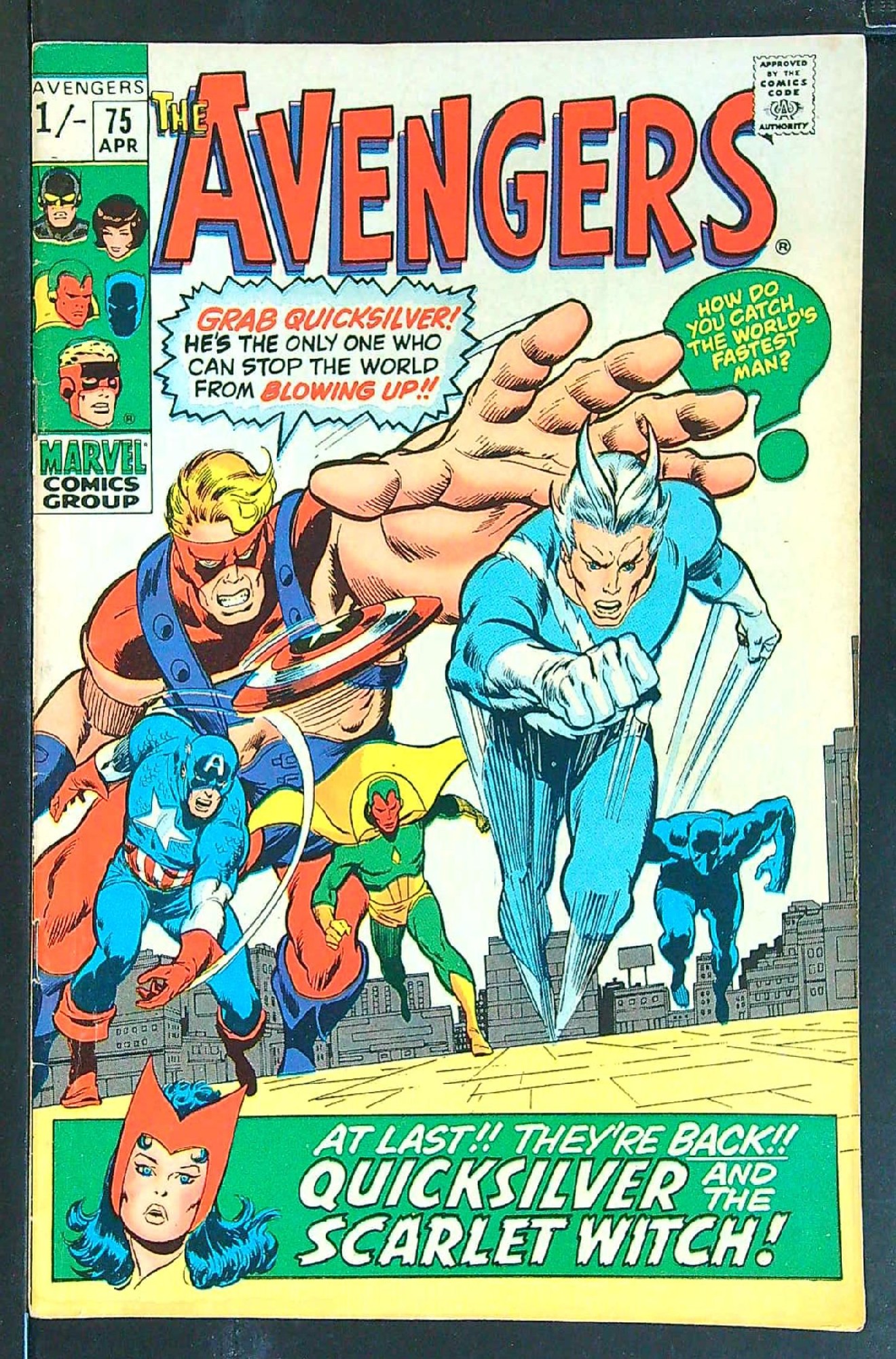 Cover of Avengers (Vol 1) #75. One of 250,000 Vintage American Comics on sale from Krypton!