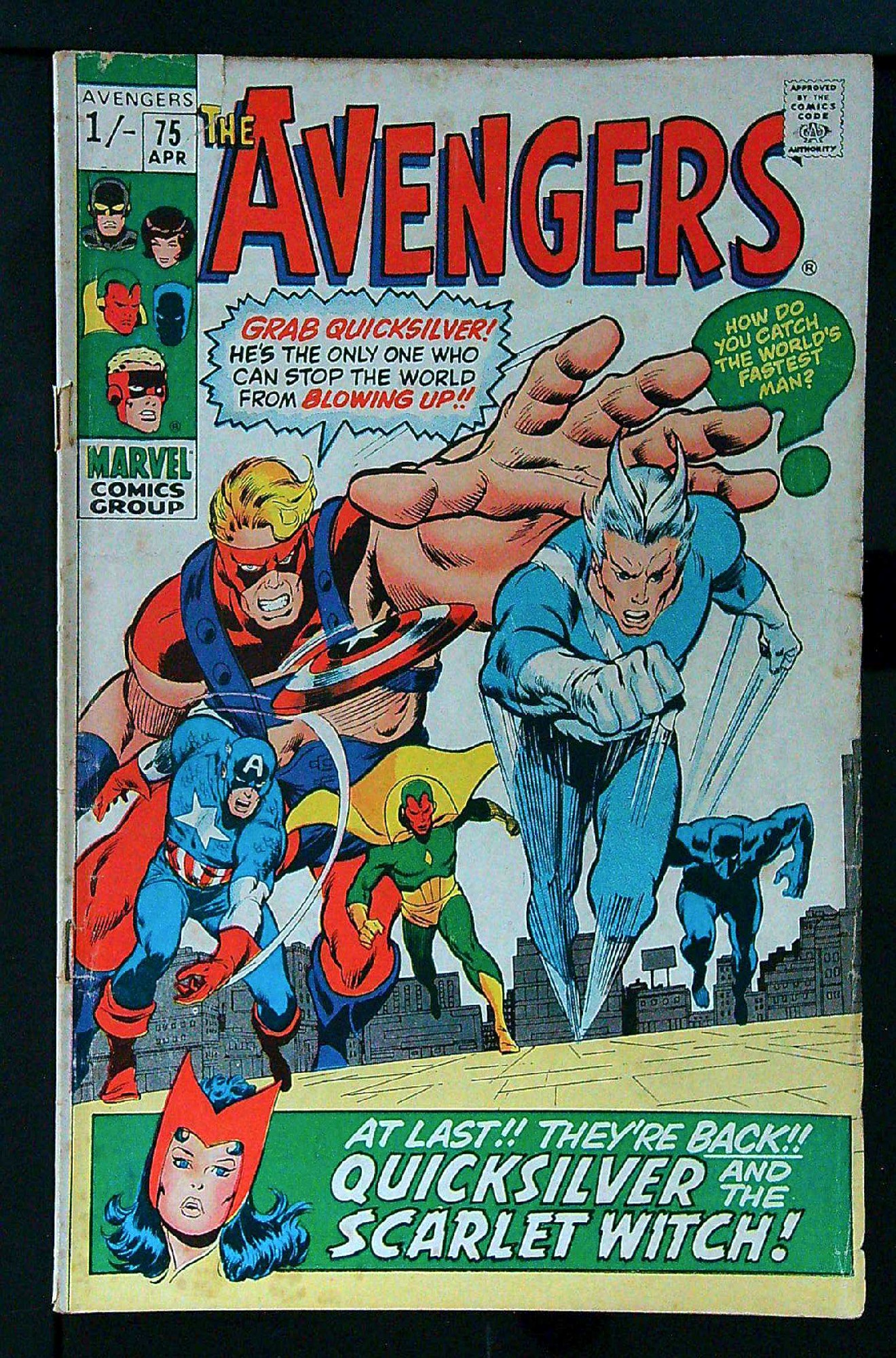 Cover of Avengers (Vol 1) #75. One of 250,000 Vintage American Comics on sale from Krypton!