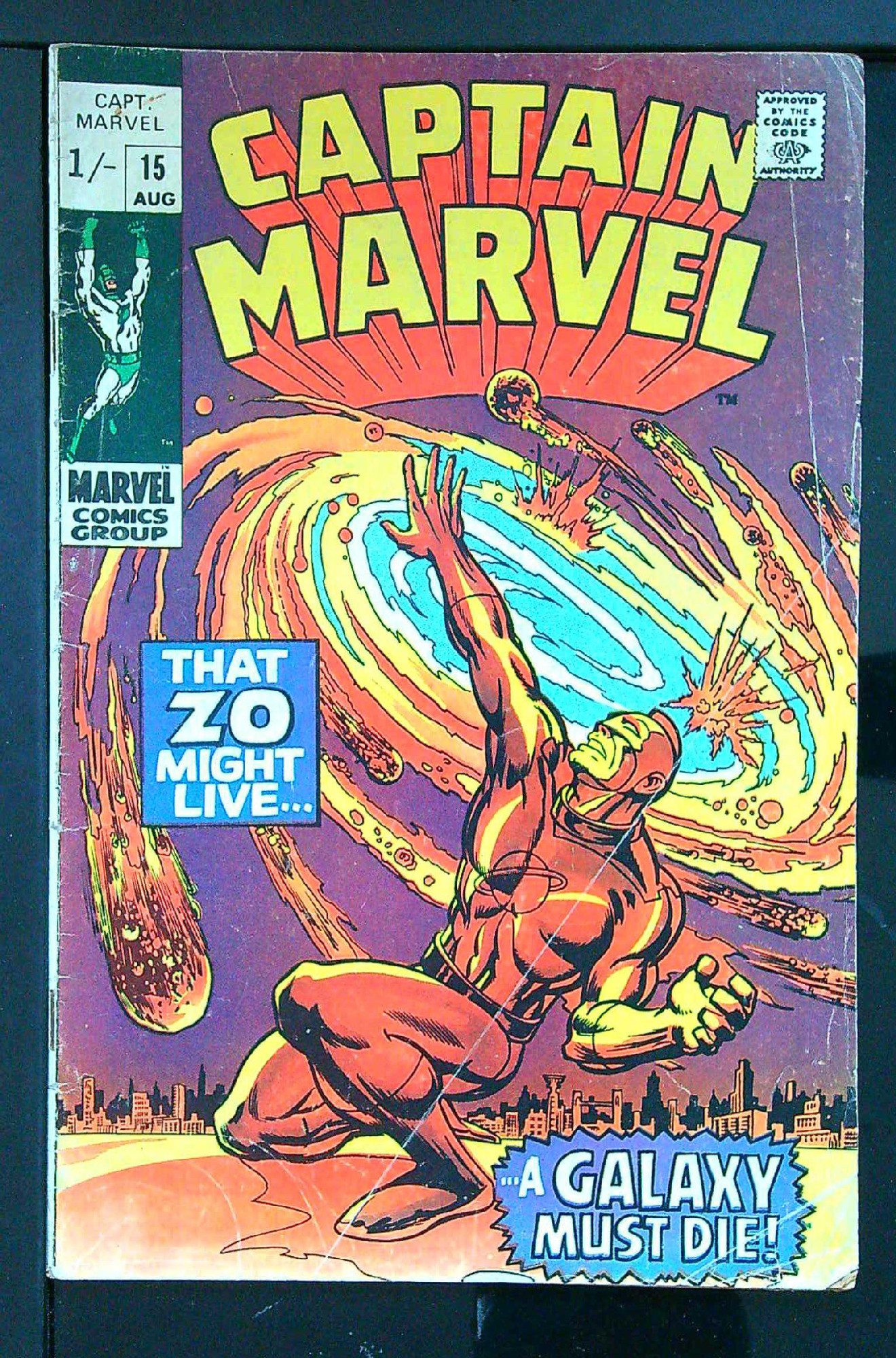 Cover of Captain Marvel (Vol 1) #15. One of 250,000 Vintage American Comics on sale from Krypton!