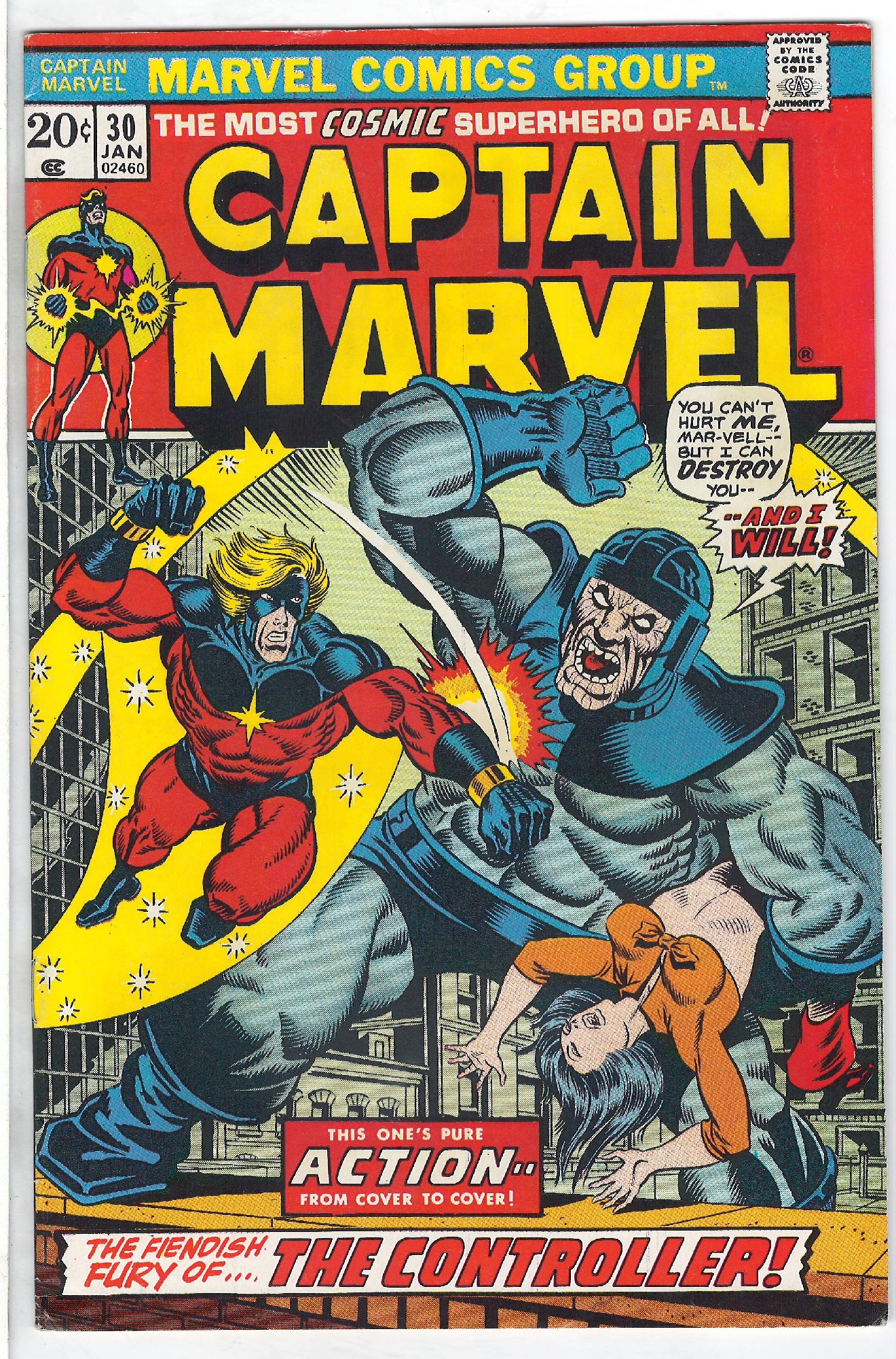 Cover of Captain Marvel (Vol 1) #30. One of 250,000 Vintage American Comics on sale from Krypton!