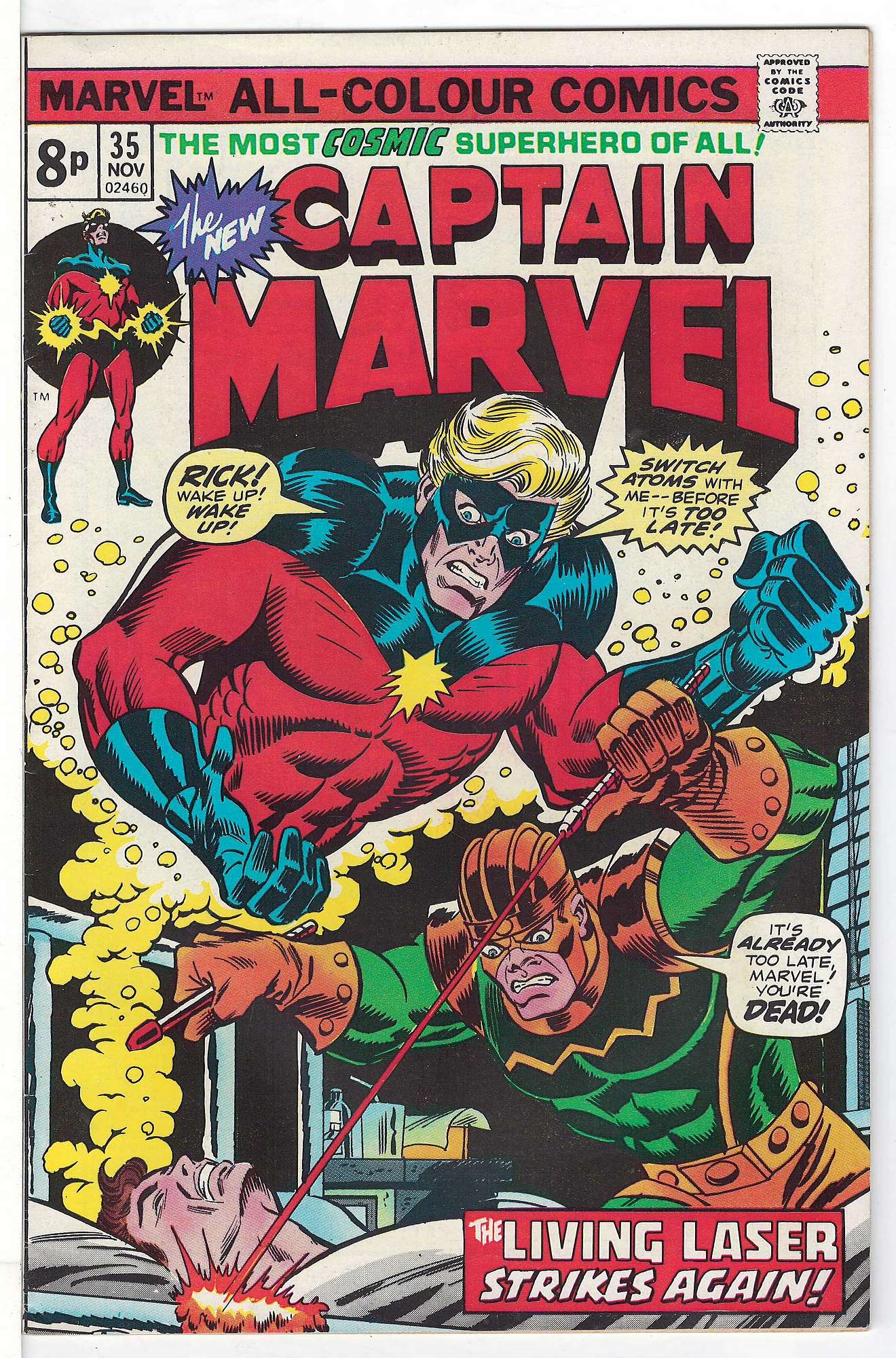 Cover of Captain Marvel (Vol 1) #35. One of 250,000 Vintage American Comics on sale from Krypton!