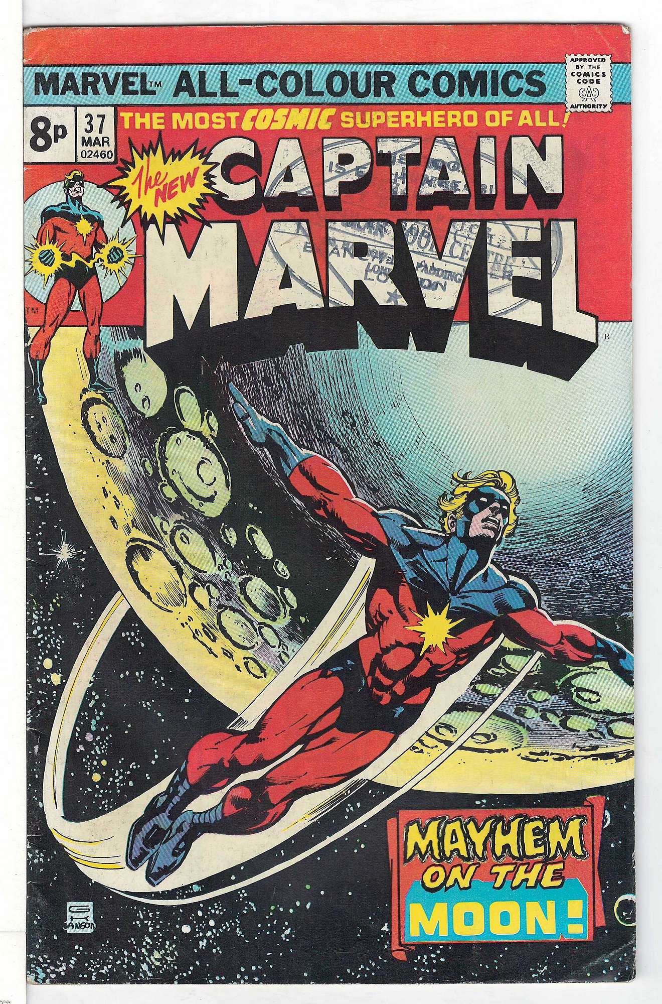 Cover of Captain Marvel (Vol 1) #37. One of 250,000 Vintage American Comics on sale from Krypton!