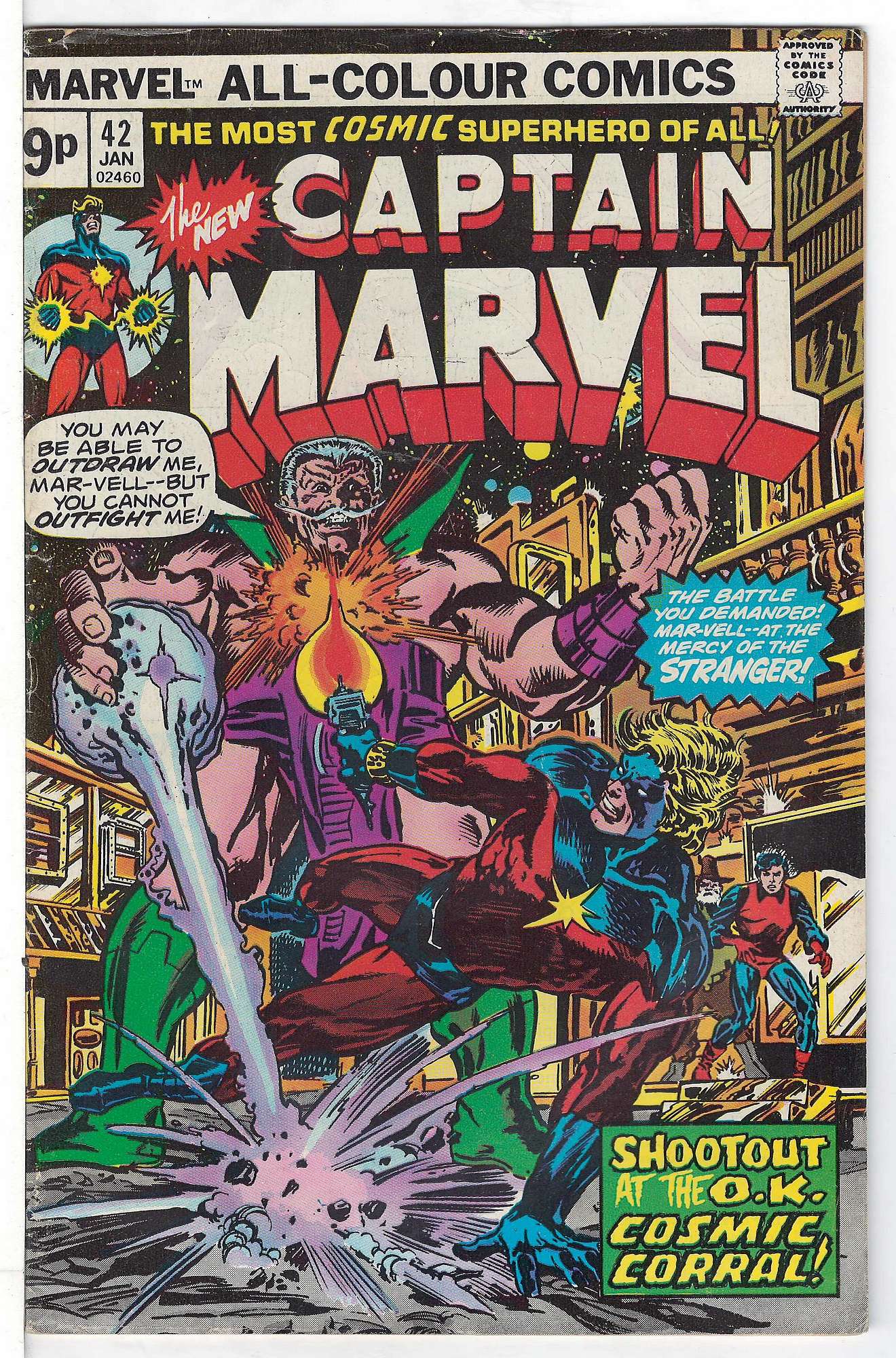 Cover of Captain Marvel (Vol 1) #42. One of 250,000 Vintage American Comics on sale from Krypton!