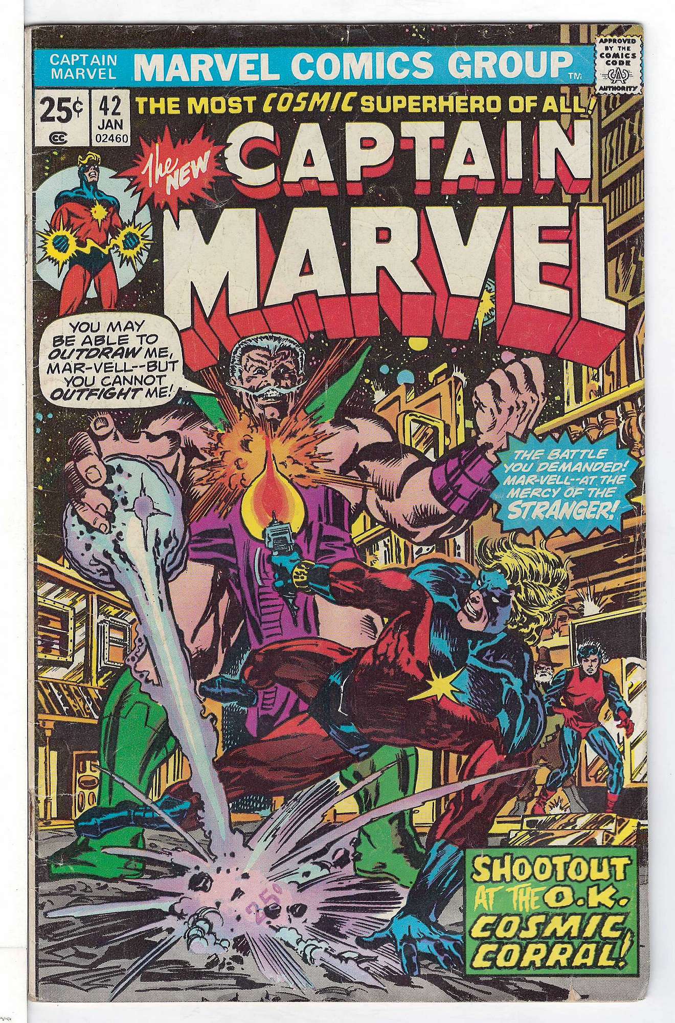 Cover of Captain Marvel (Vol 1) #42. One of 250,000 Vintage American Comics on sale from Krypton!