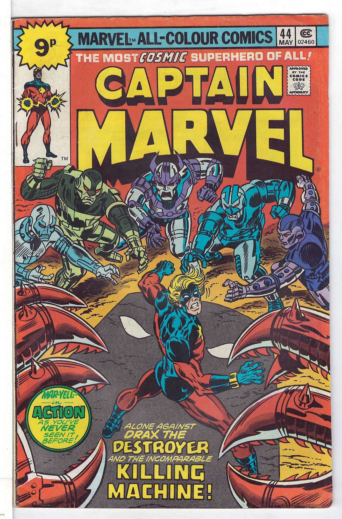 Cover of Captain Marvel (Vol 1) #44. One of 250,000 Vintage American Comics on sale from Krypton!