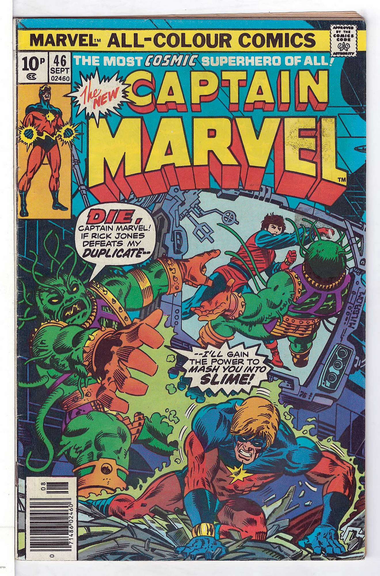 Cover of Captain Marvel (Vol 1) #46. One of 250,000 Vintage American Comics on sale from Krypton!
