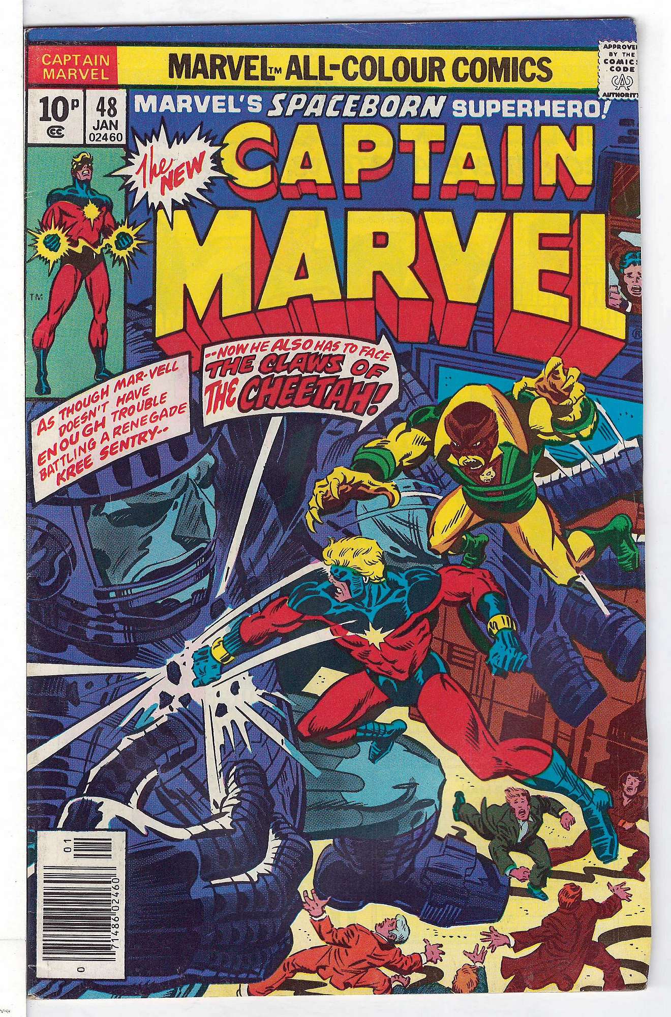 Cover of Captain Marvel (Vol 1) #48. One of 250,000 Vintage American Comics on sale from Krypton!
