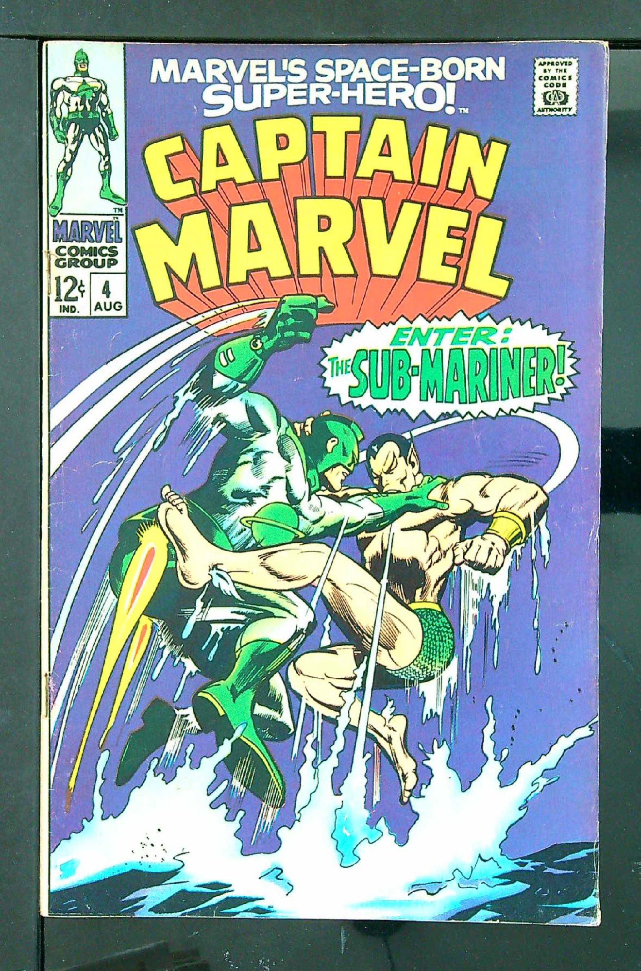 Cover of Captain Marvel (Vol 1) #4. One of 250,000 Vintage American Comics on sale from Krypton!