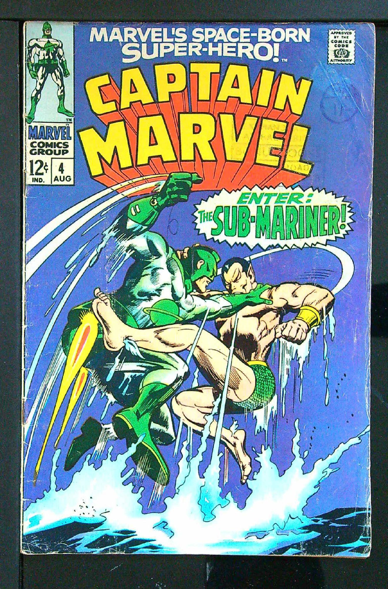 Cover of Captain Marvel (Vol 1) #4. One of 250,000 Vintage American Comics on sale from Krypton!