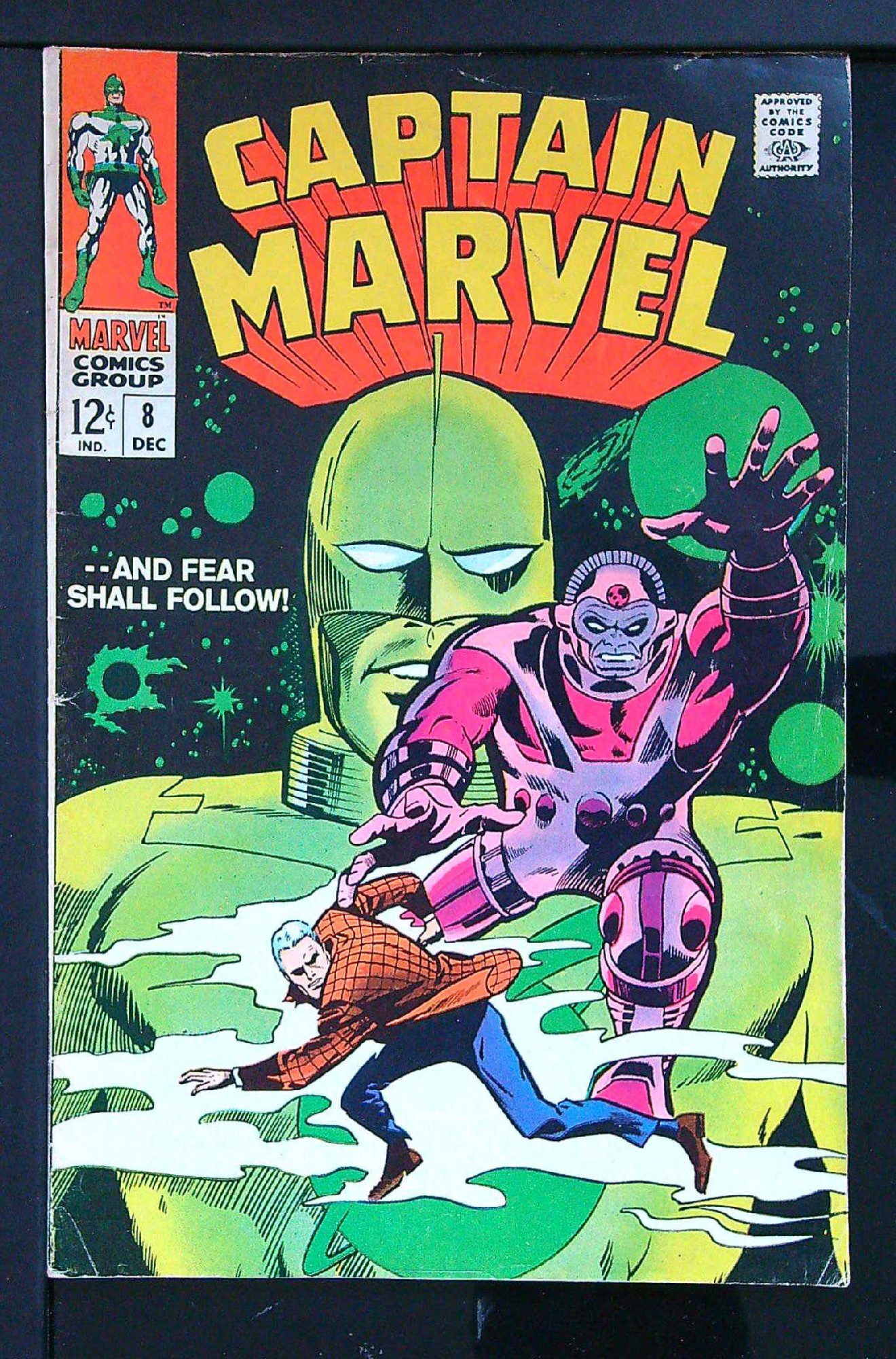 Cover of Captain Marvel (Vol 1) #8. One of 250,000 Vintage American Comics on sale from Krypton!