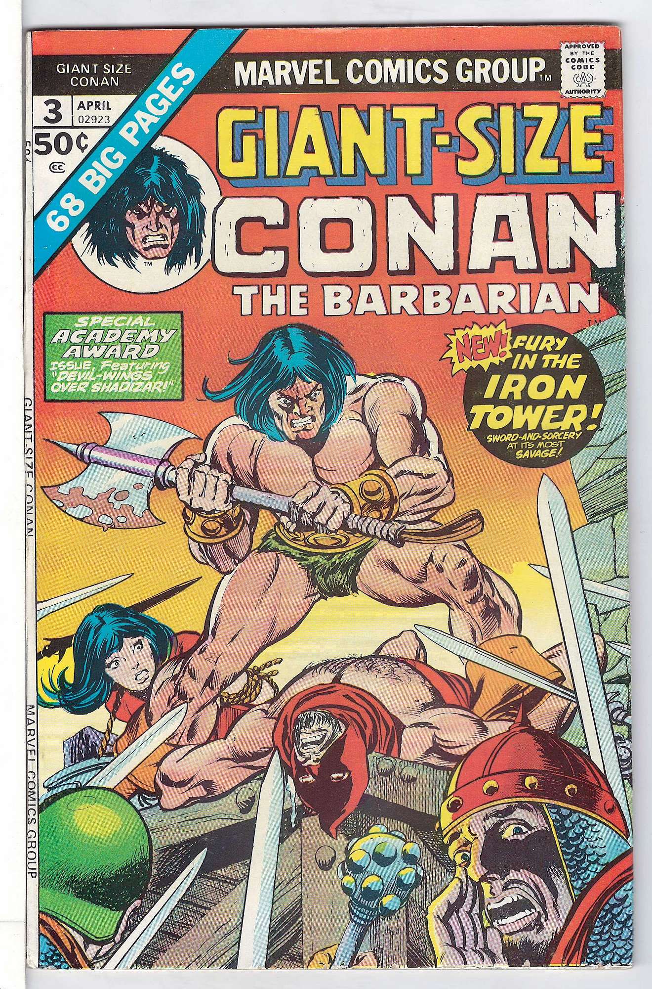ACTUAL SCAN OF COMIC!<br> Cover of Giant-Size Conan the Barbarian (Vol 1) #3. One of 250,000 Vintage American Comics on sale from Krypton!