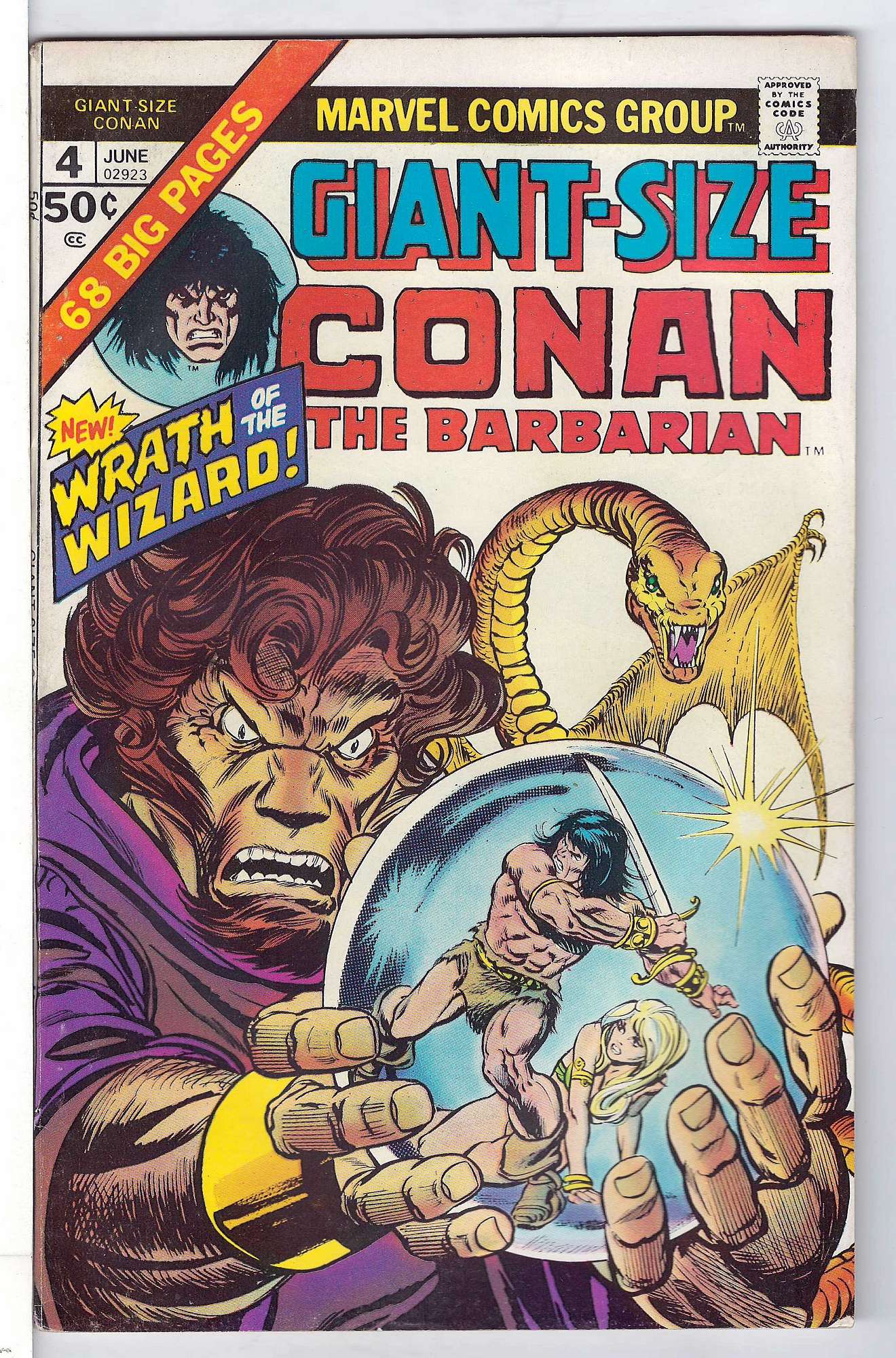 ACTUAL SCAN OF COMIC!<br> Cover of Giant-Size Conan the Barbarian (Vol 1) #4. One of 250,000 Vintage American Comics on sale from Krypton!
