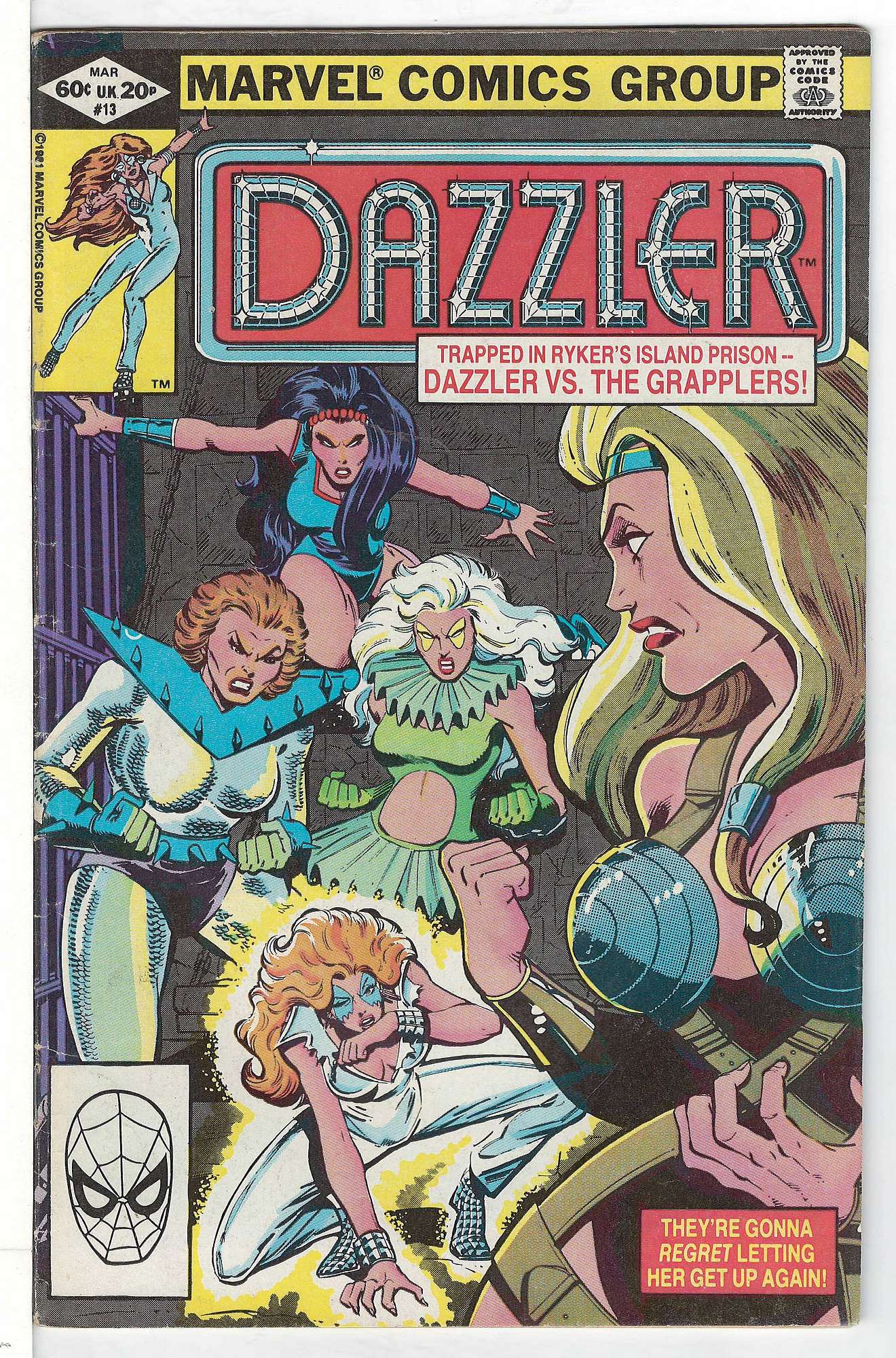 Cover of Dazzler (Vol 1) #13. One of 250,000 Vintage American Comics on sale from Krypton!